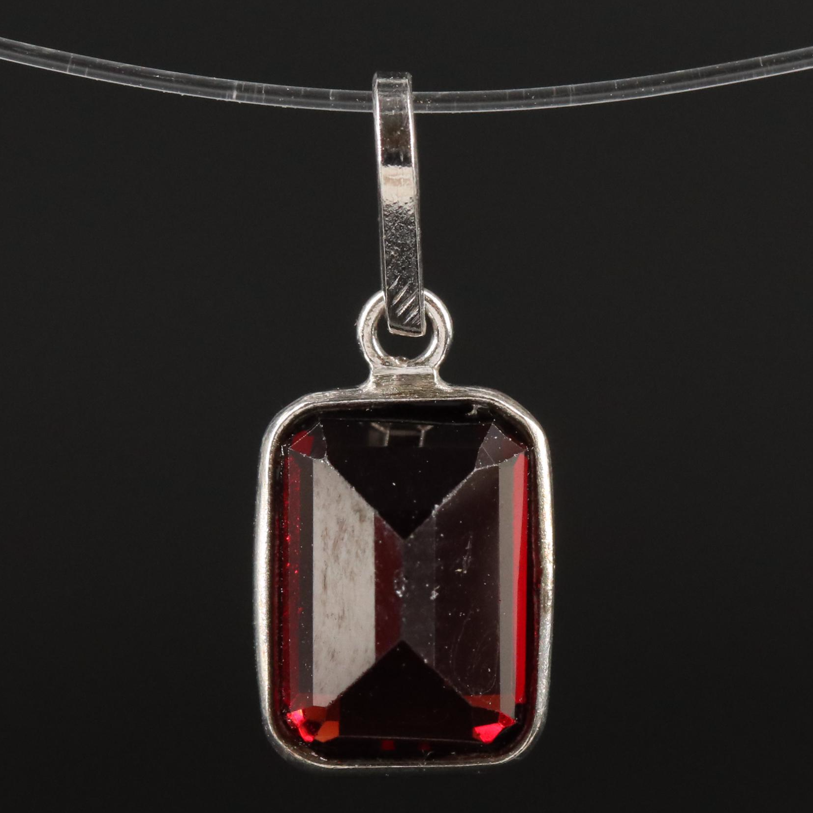 14K Garnet Pendant