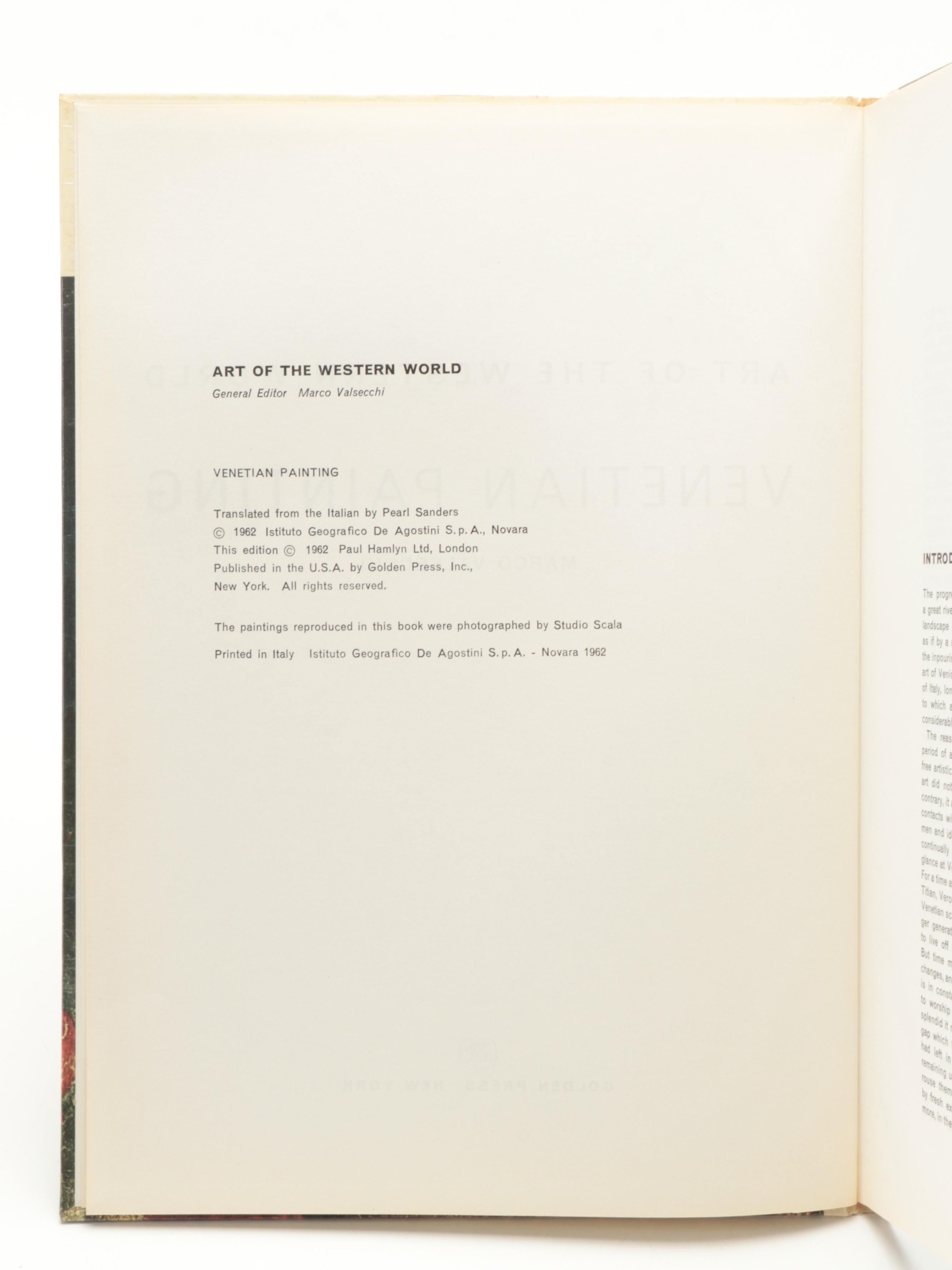 "Art of the Western World: Venetian Painting", "Florentine Painting" and More