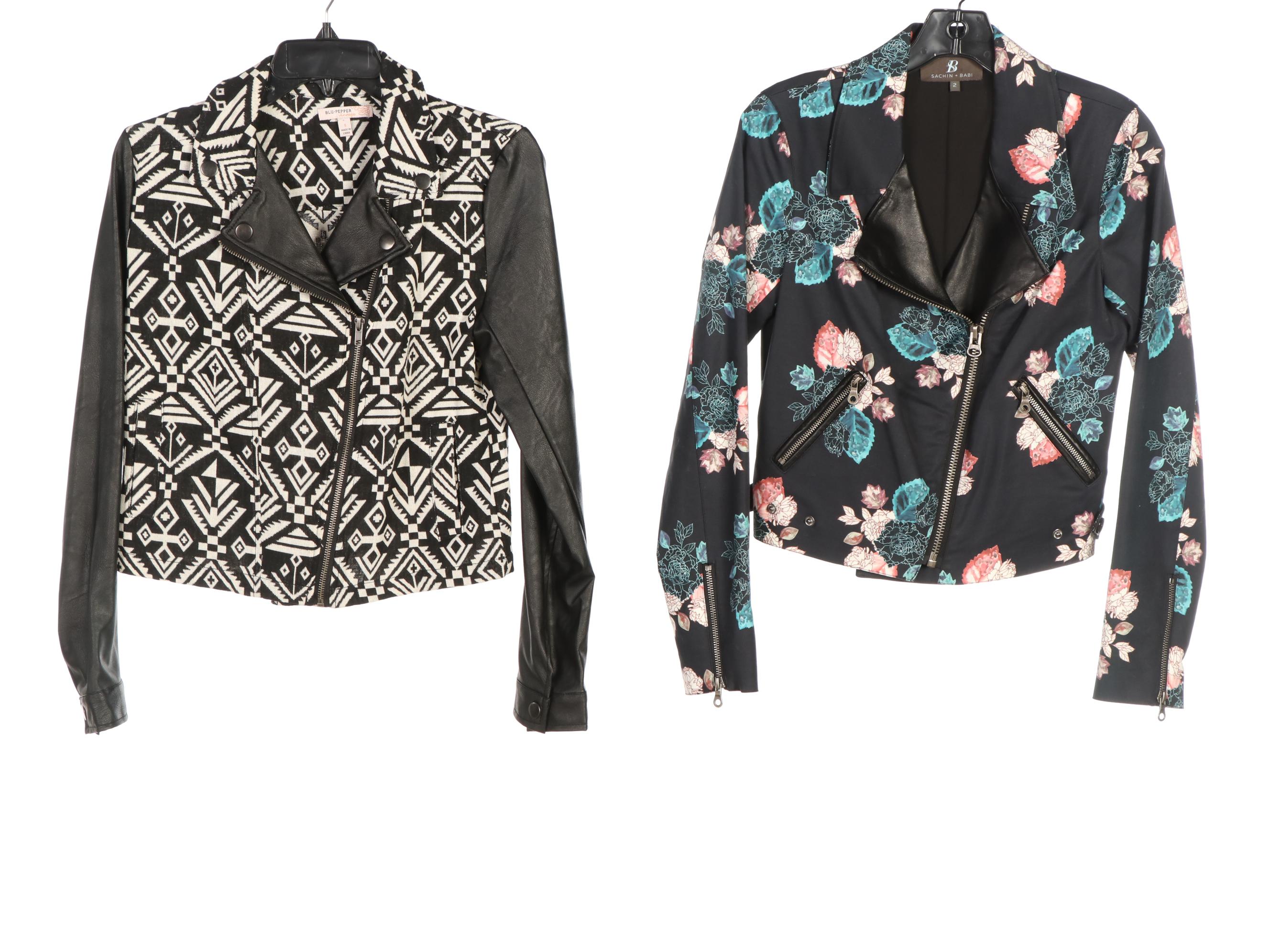 Pull&Bear Denim Fringe Jacket with BCBG, Blu Pepper, Sachin+Babi Biker Jackets