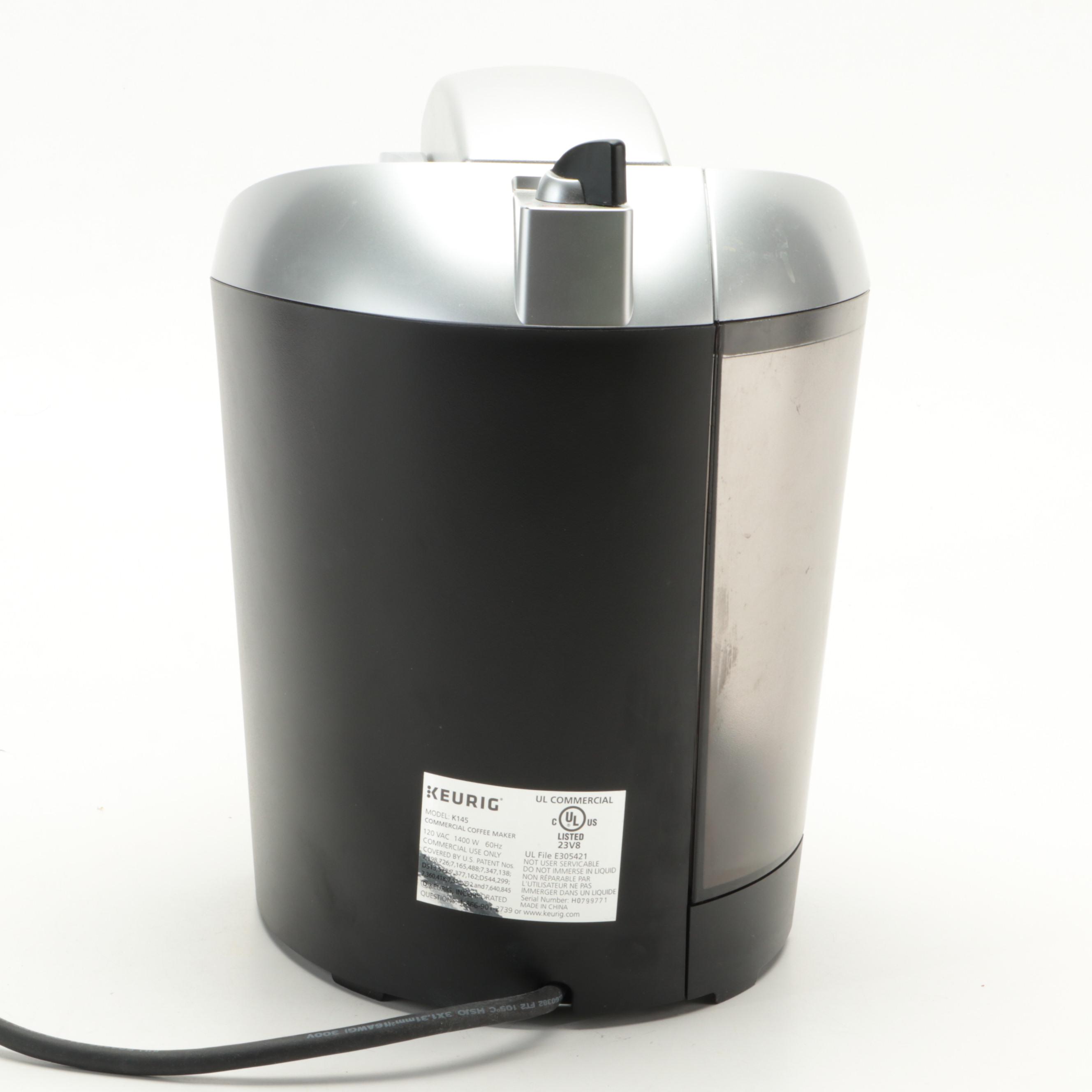 Keurig K145 OfficePro Coffee Machine, K-Cup Carousel, and Wilton Armetale Mugs