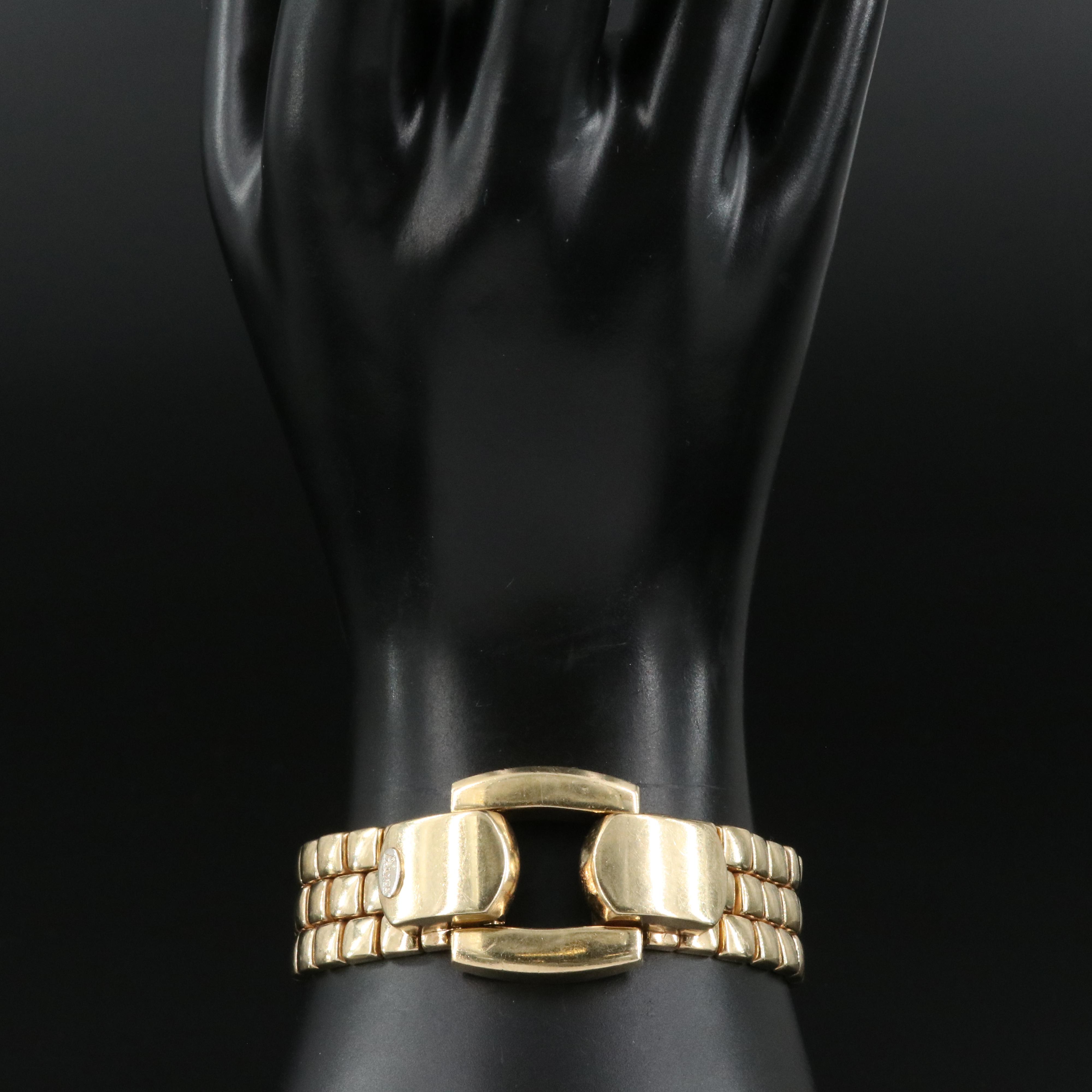 Italian 14K Panther Link Bracelet