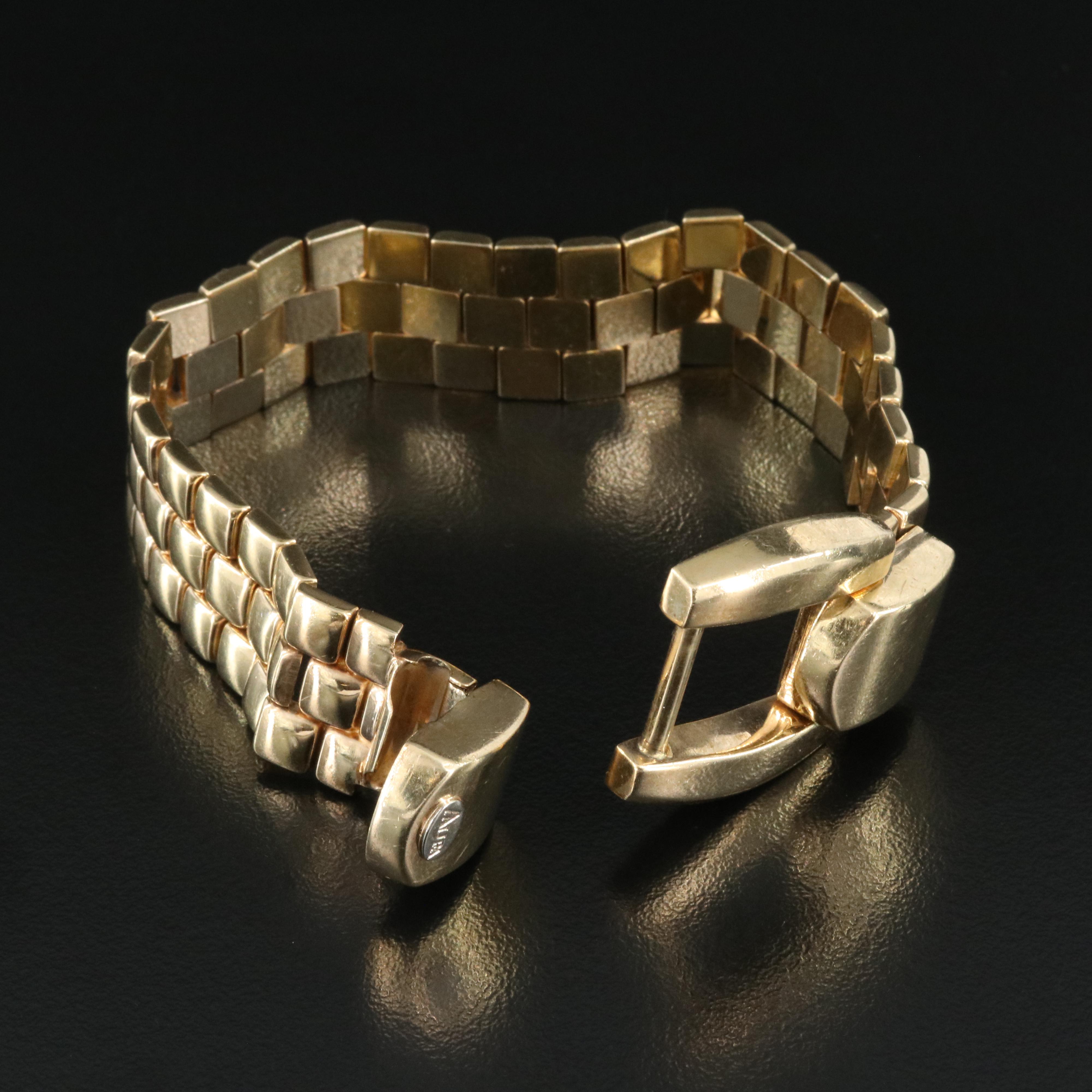 Italian 14K Panther Link Bracelet