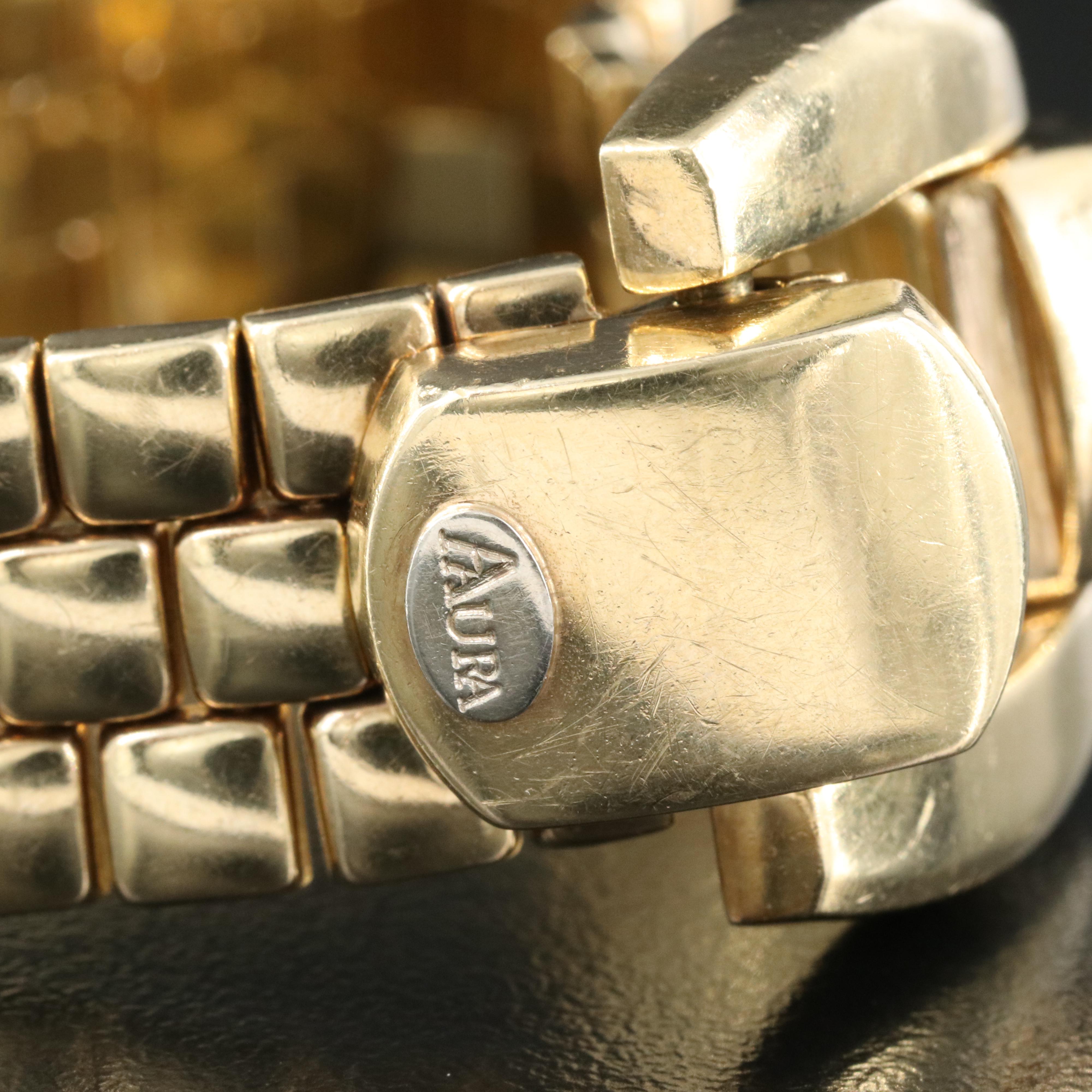 Italian 14K Panther Link Bracelet