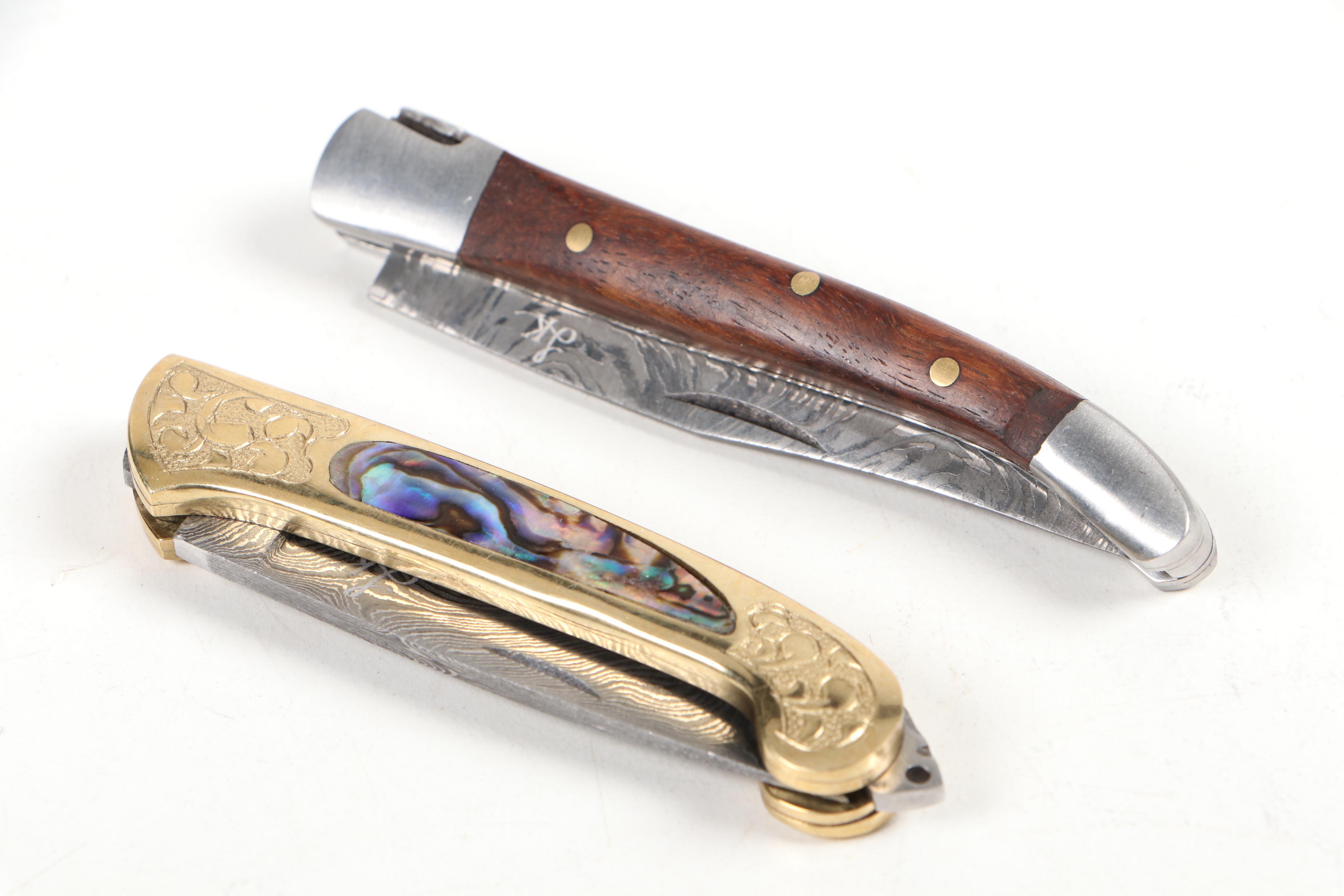 Frost Cutlery "Steel Warrior" and Other Pocket Knives with Metal Card Case