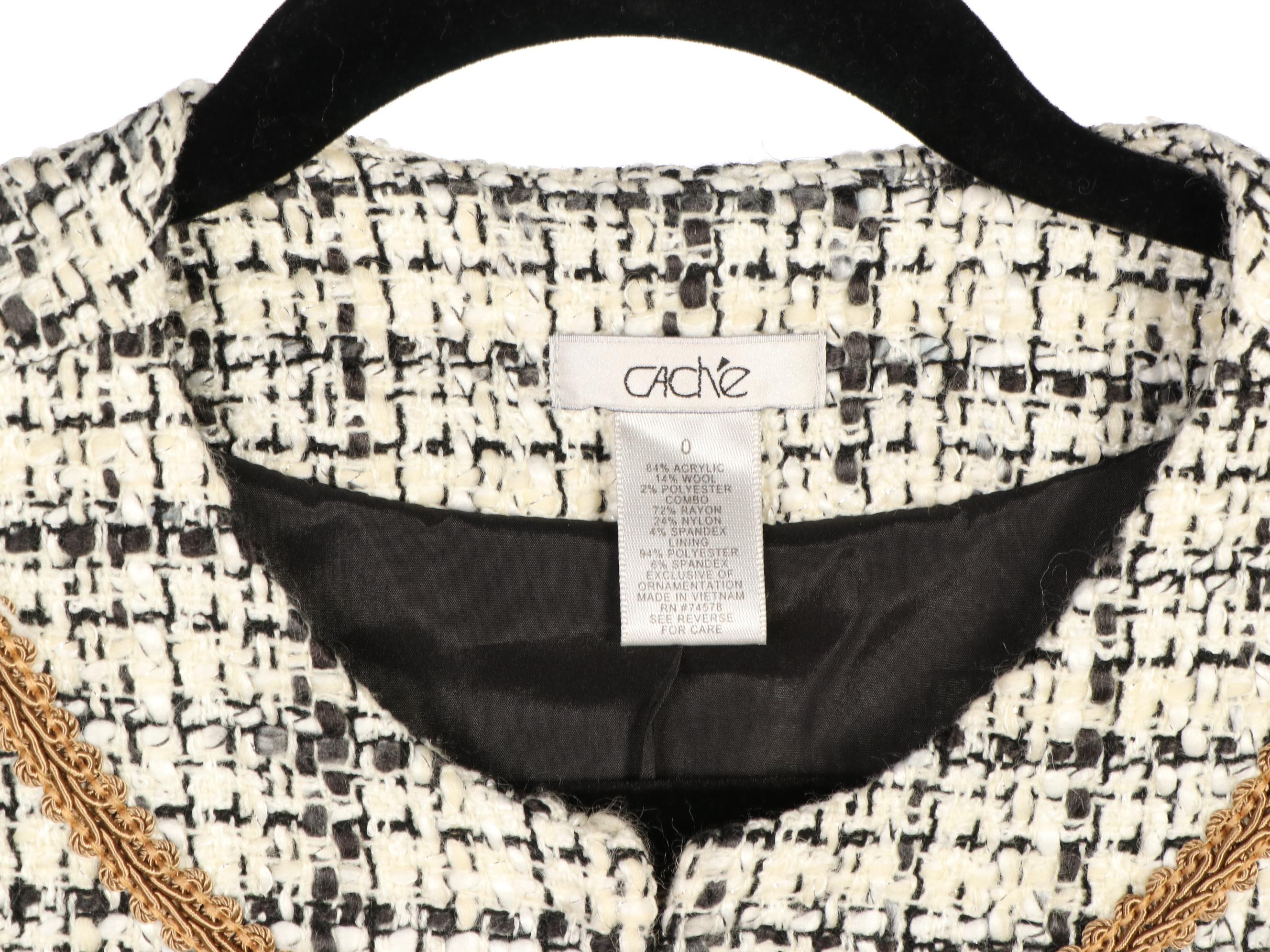 Rebecca Taylor and Caché Tweed Crop Jackets with Ann Taylor Button-Down Shirt