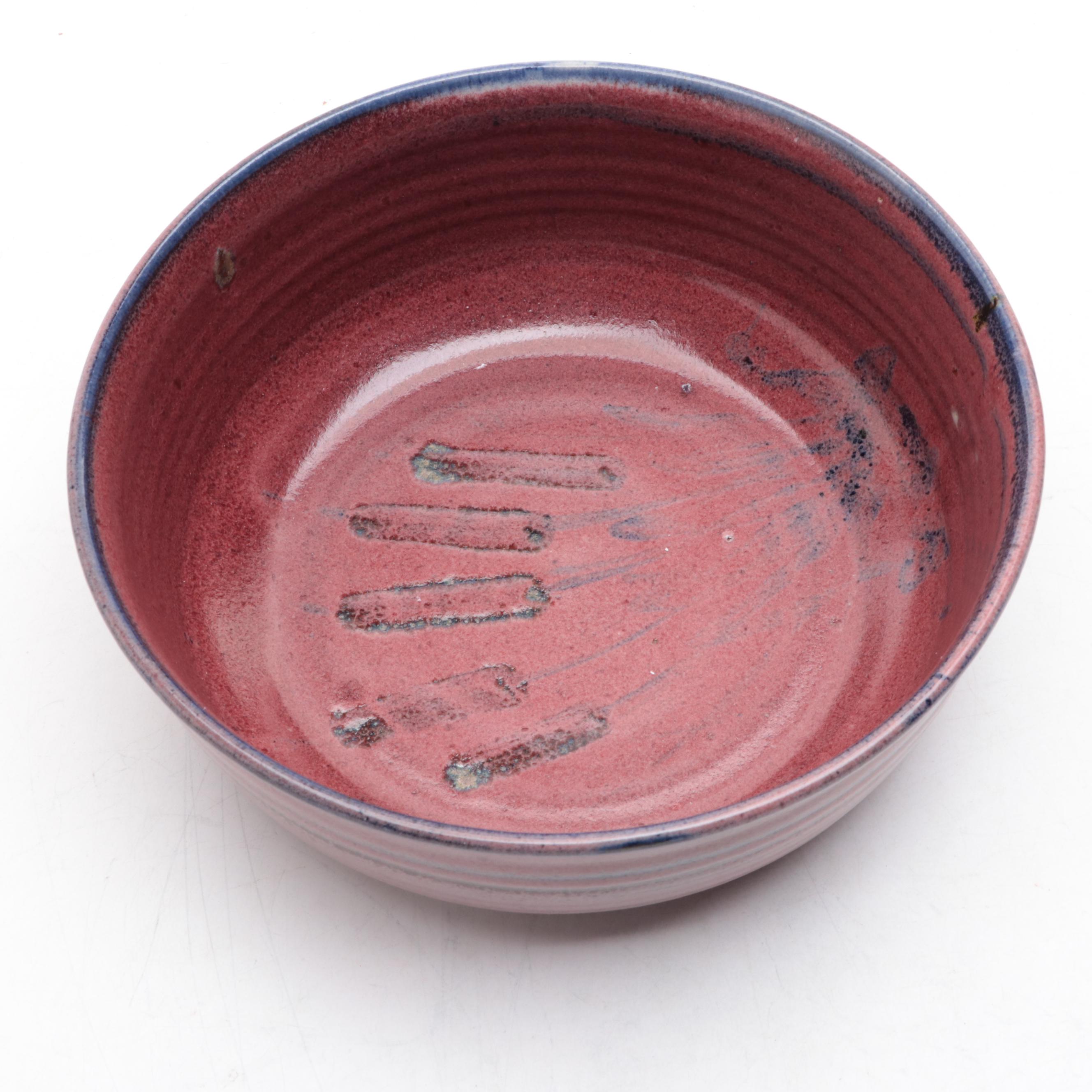 Three Studio Pottery Stoneware Bowls Including T.S. Berger and Joan Glasgow