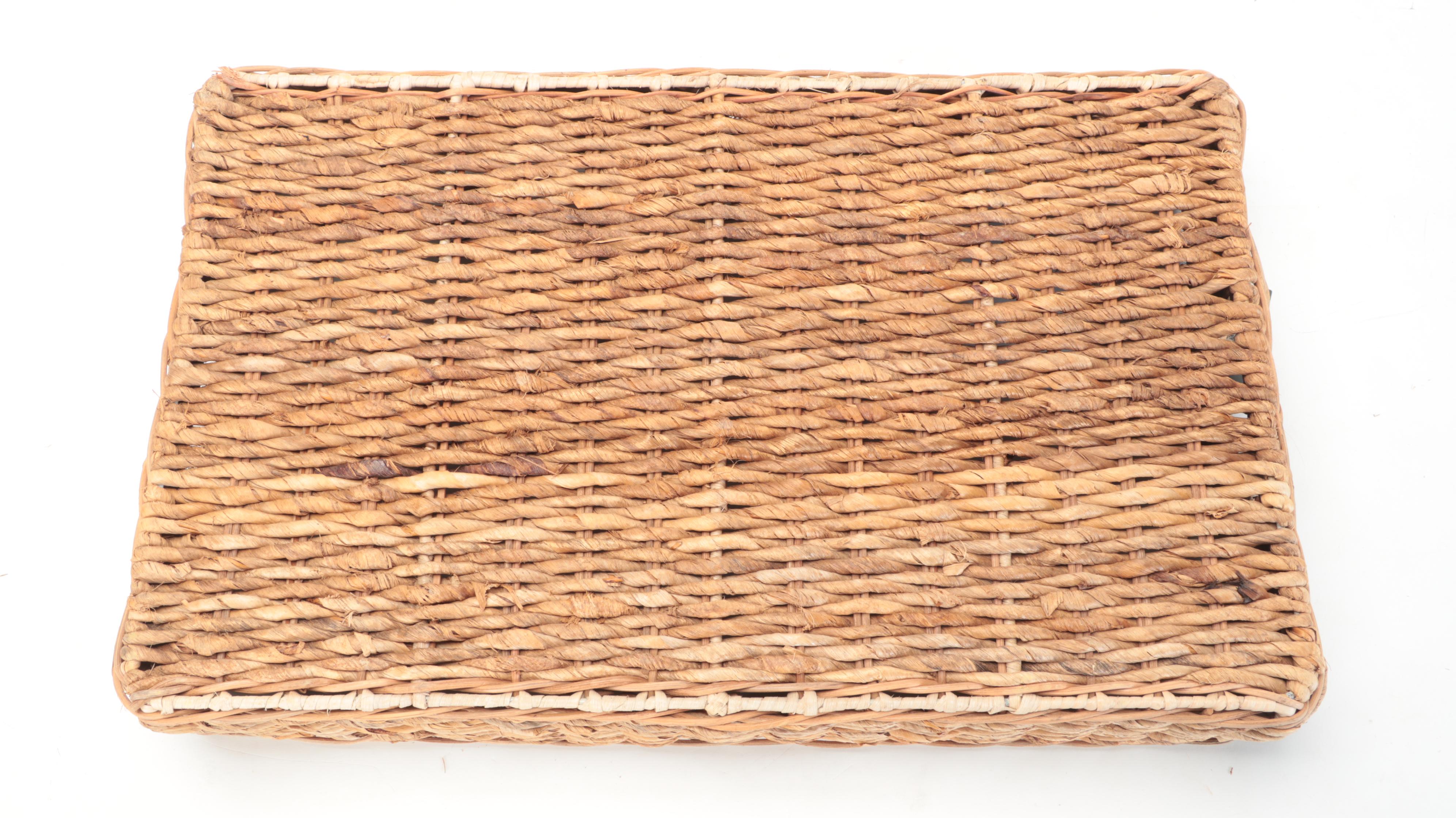 Threshold With Studio McGee Banana Leaf Woven Tray With Cut Off Handles