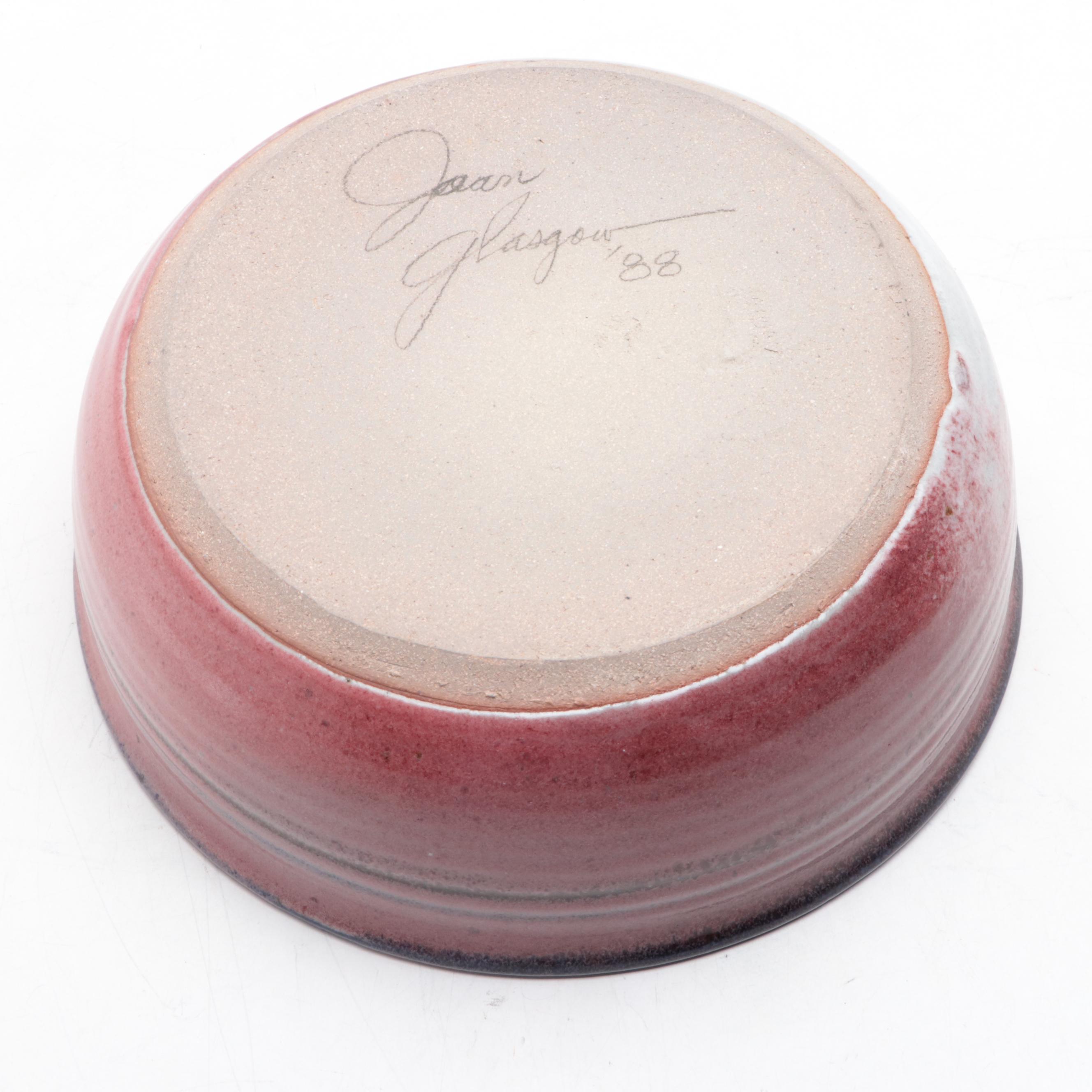 Three Studio Pottery Stoneware Bowls Including T.S. Berger and Joan Glasgow