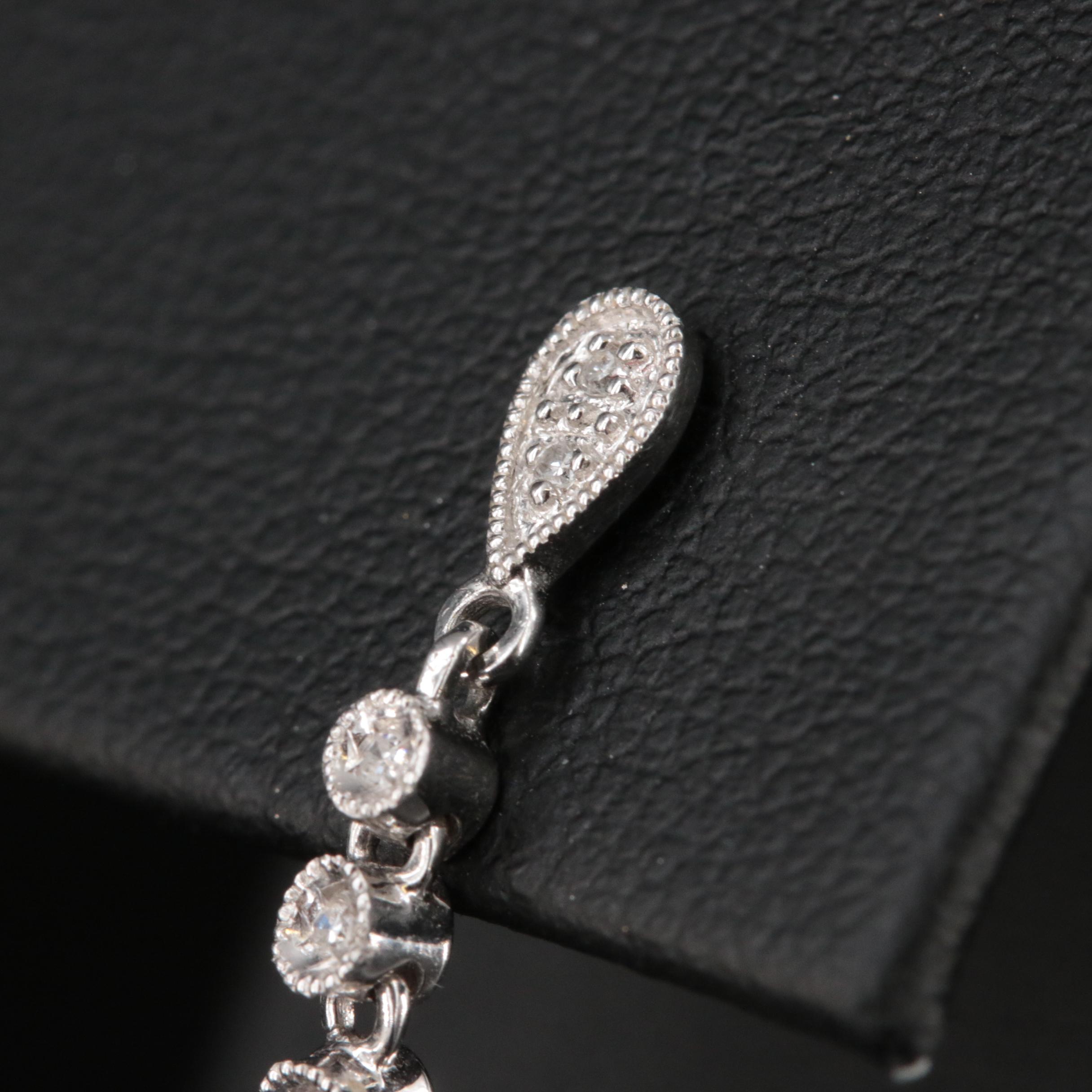 14K 0.20 CTW Diamond Heart Drop Earrings