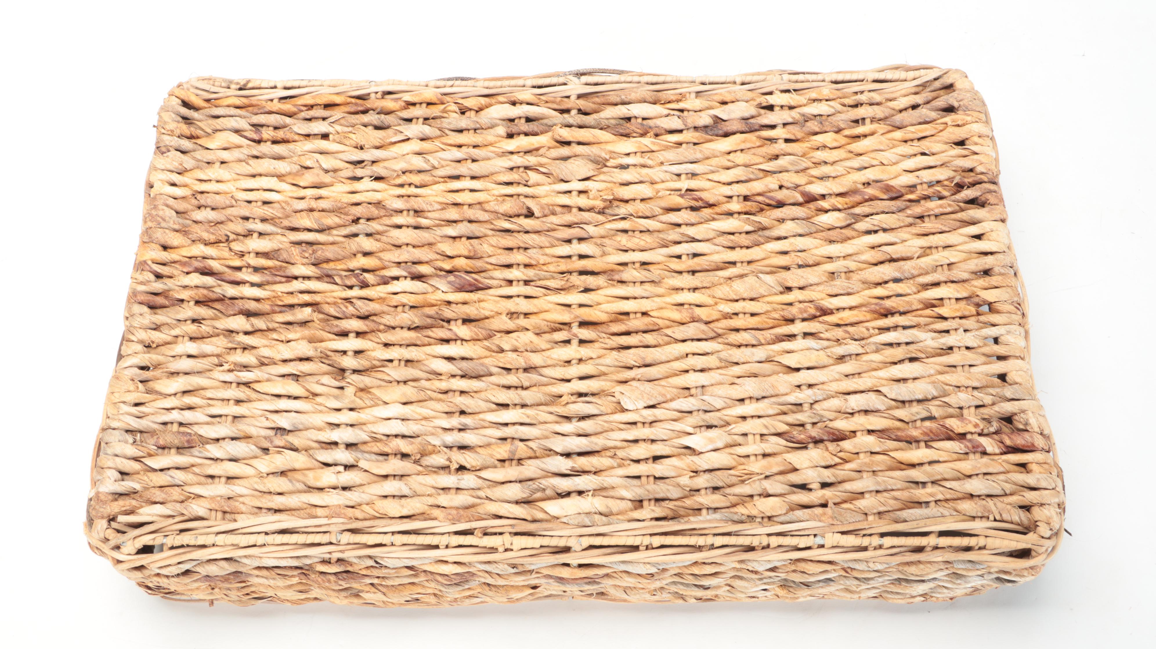 Threshold With Studio McGee Banana Leaf Woven Tray With Cut Off Handles
