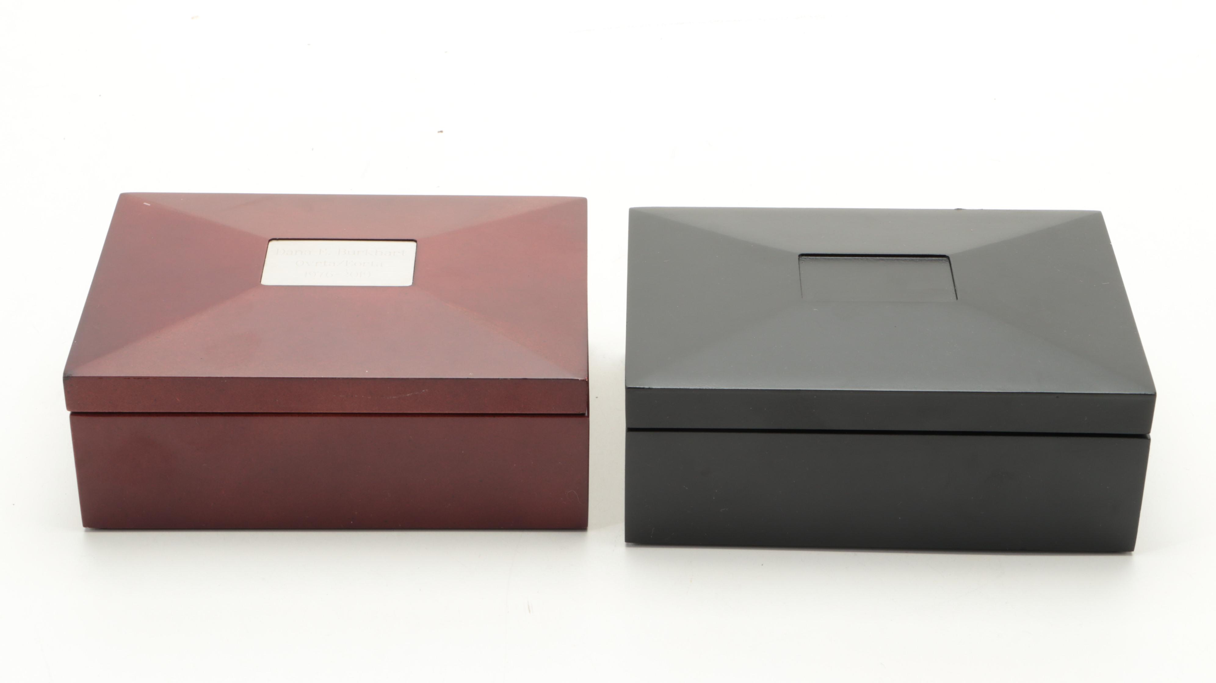 Carved Rosewood Boxes with Wooden Keepsake Boxes