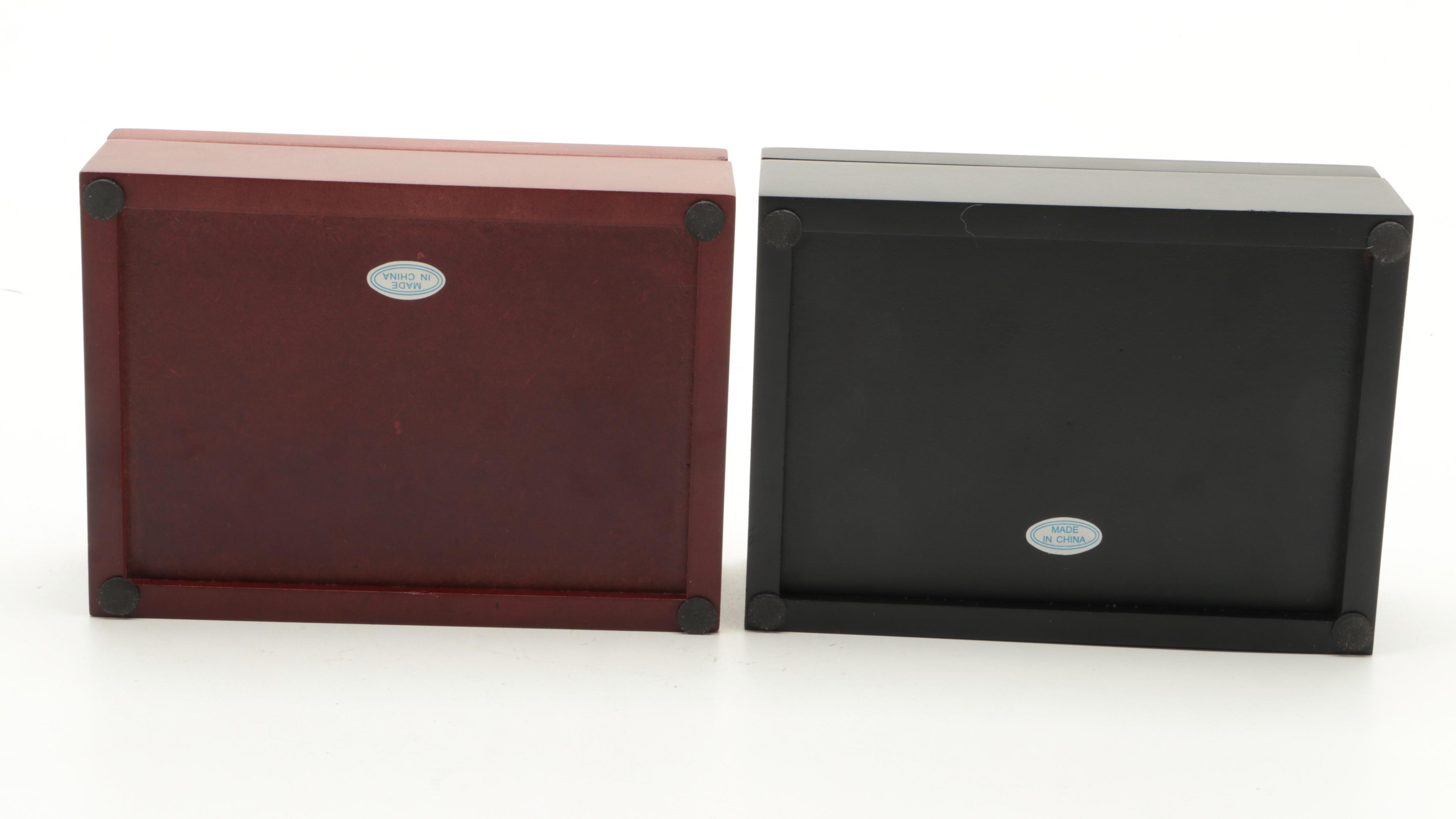 Carved Rosewood Boxes with Wooden Keepsake Boxes