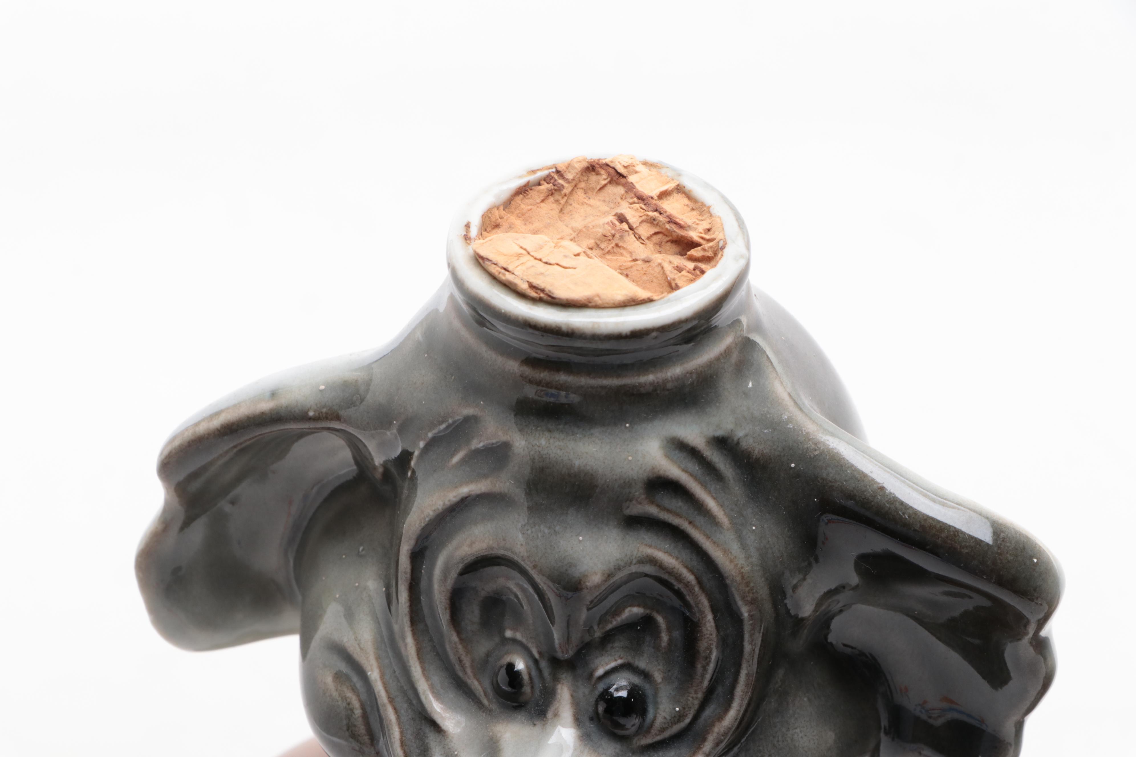 James Bean Regal China Republican Elephant and Democratic Donkey Decanters, 1960