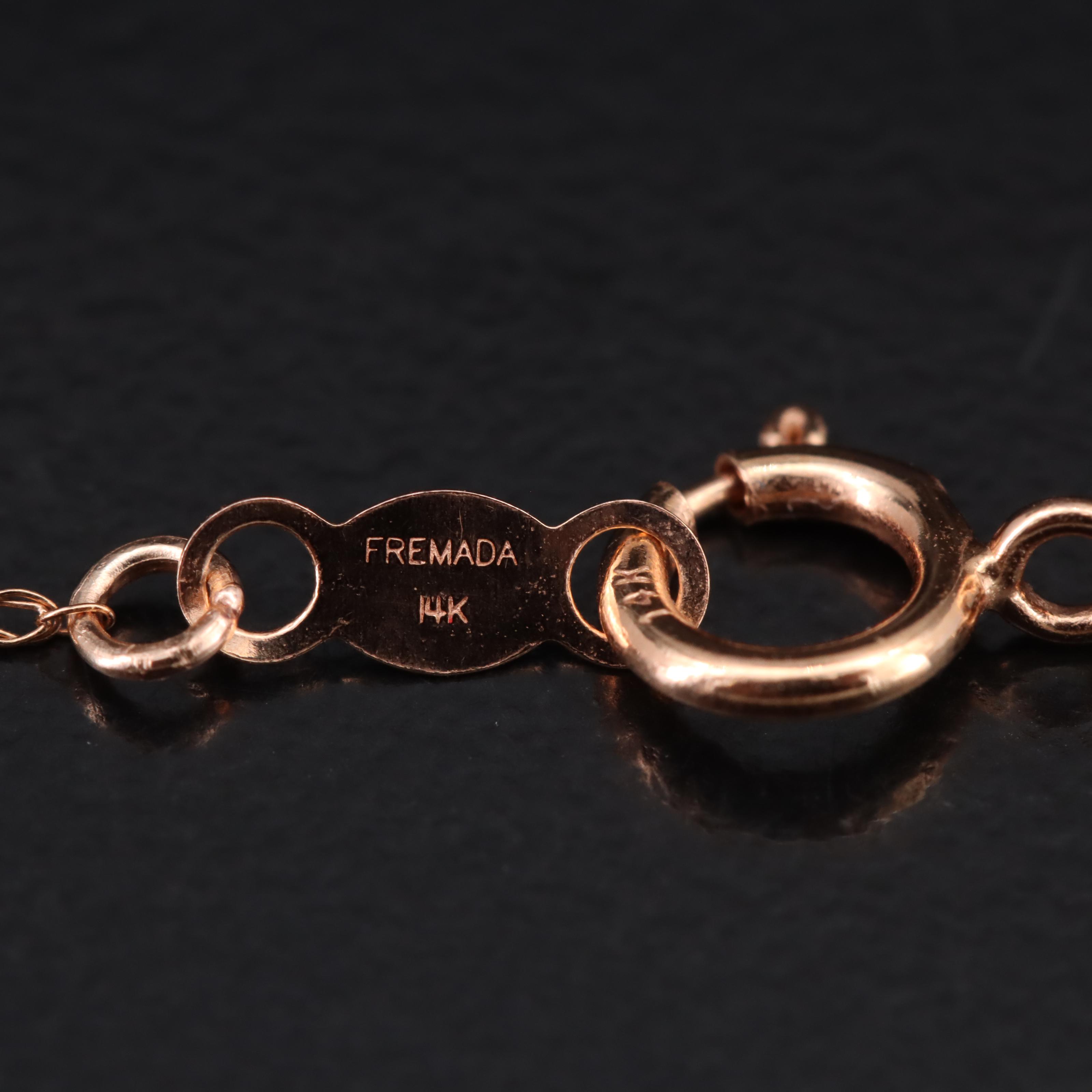 14K Baroque Pearl Pendant Necklace