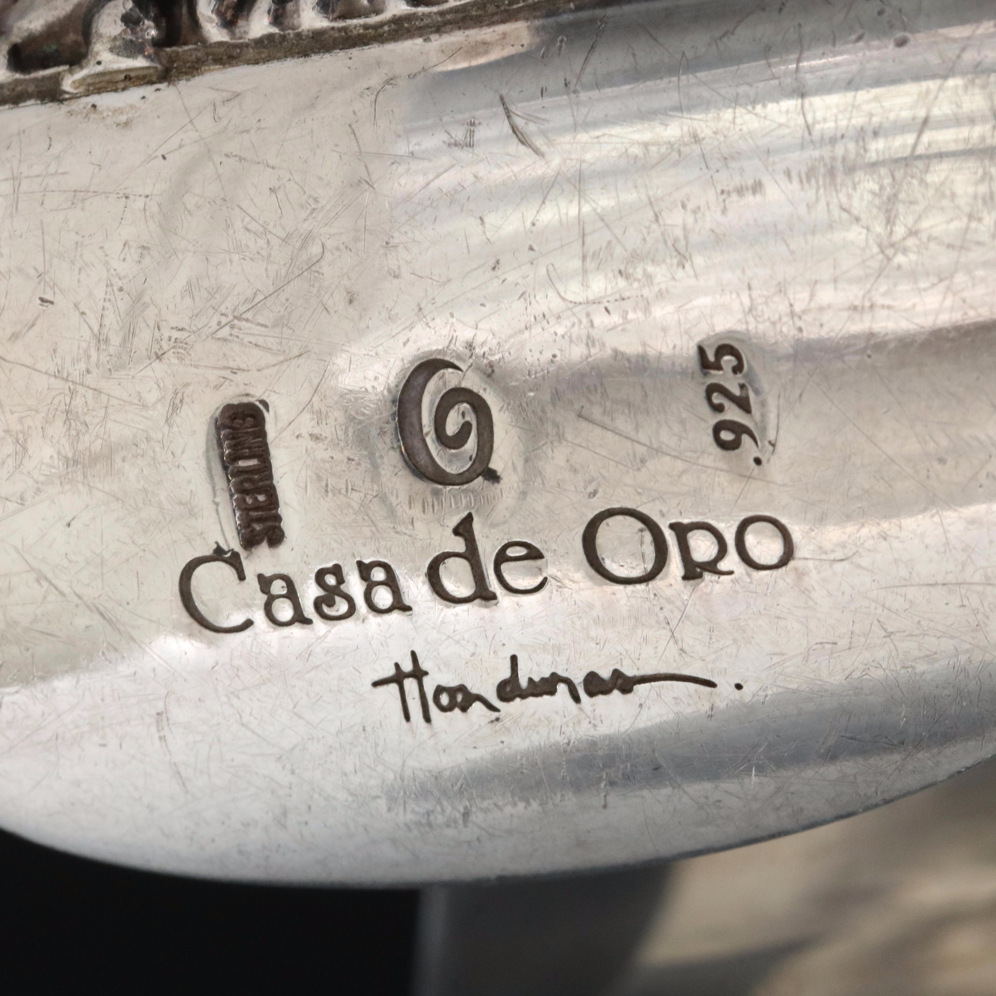 Casa de Oro Sterling Patterned Cuff