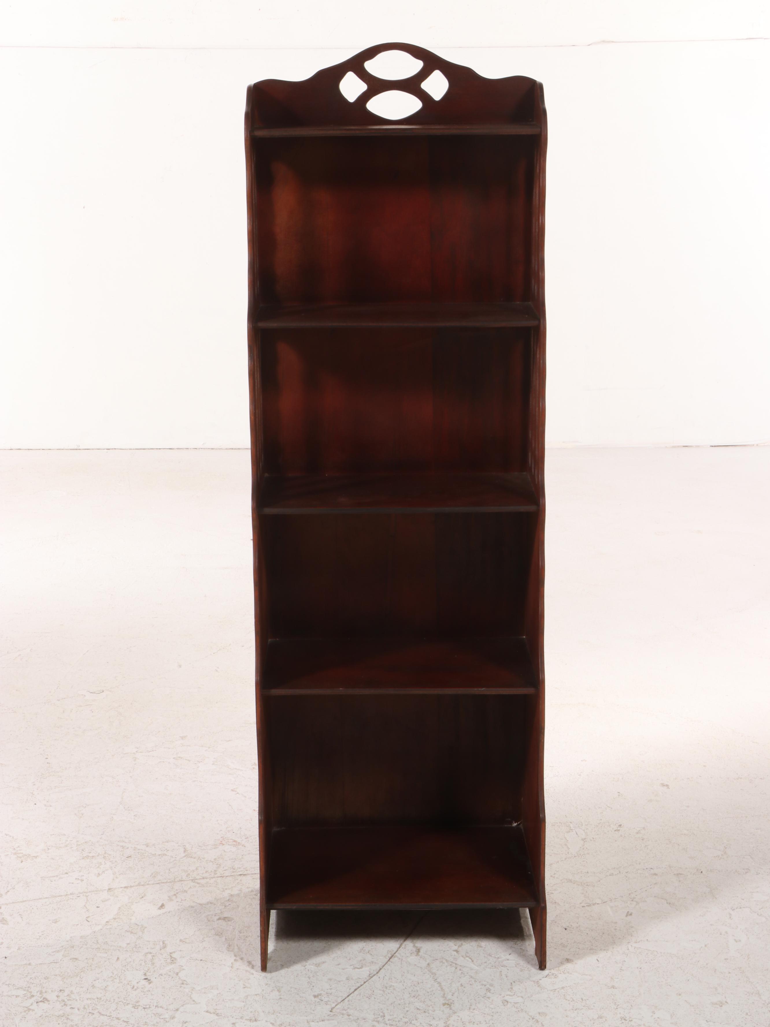 George III Style Mahogany-Stained Five-Tier Graduated Bookcase
