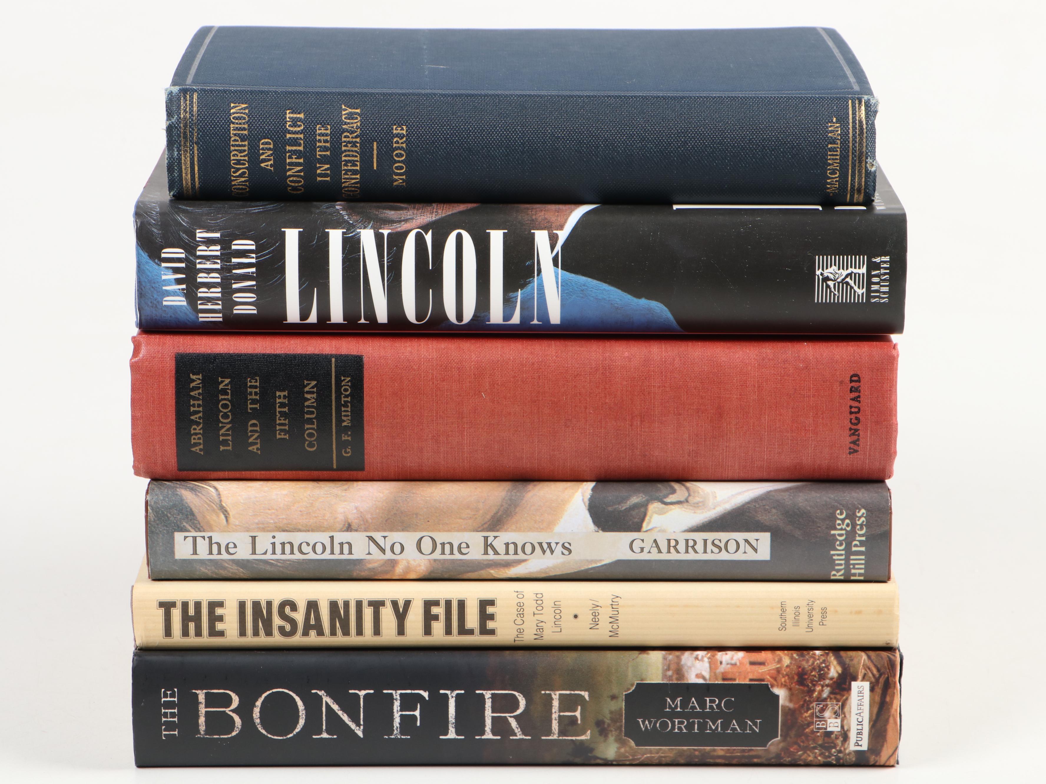 First Edition "The Bonfire" by Marc Wortman and More Civil War History Books