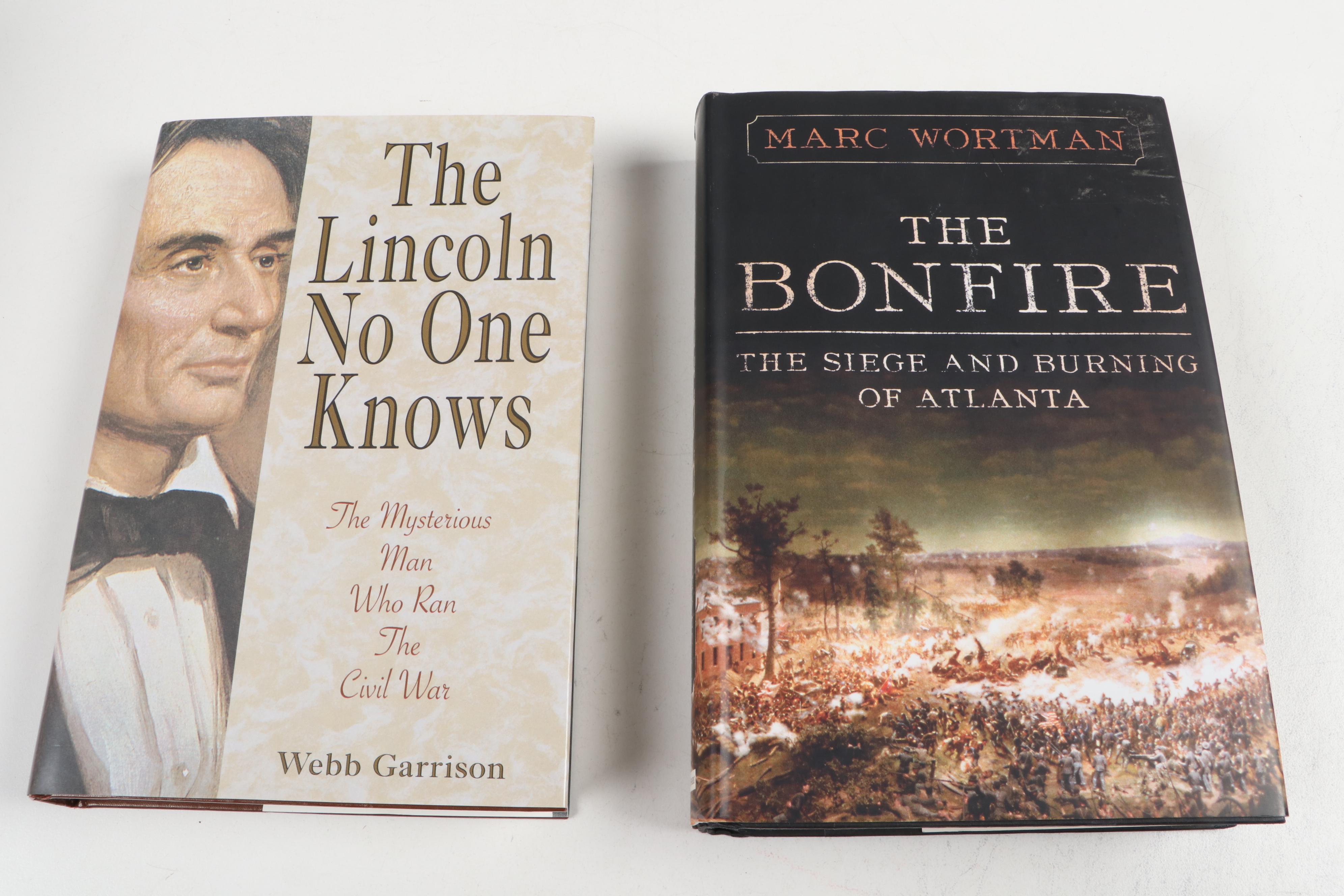 First Edition "The Bonfire" by Marc Wortman and More Civil War History Books