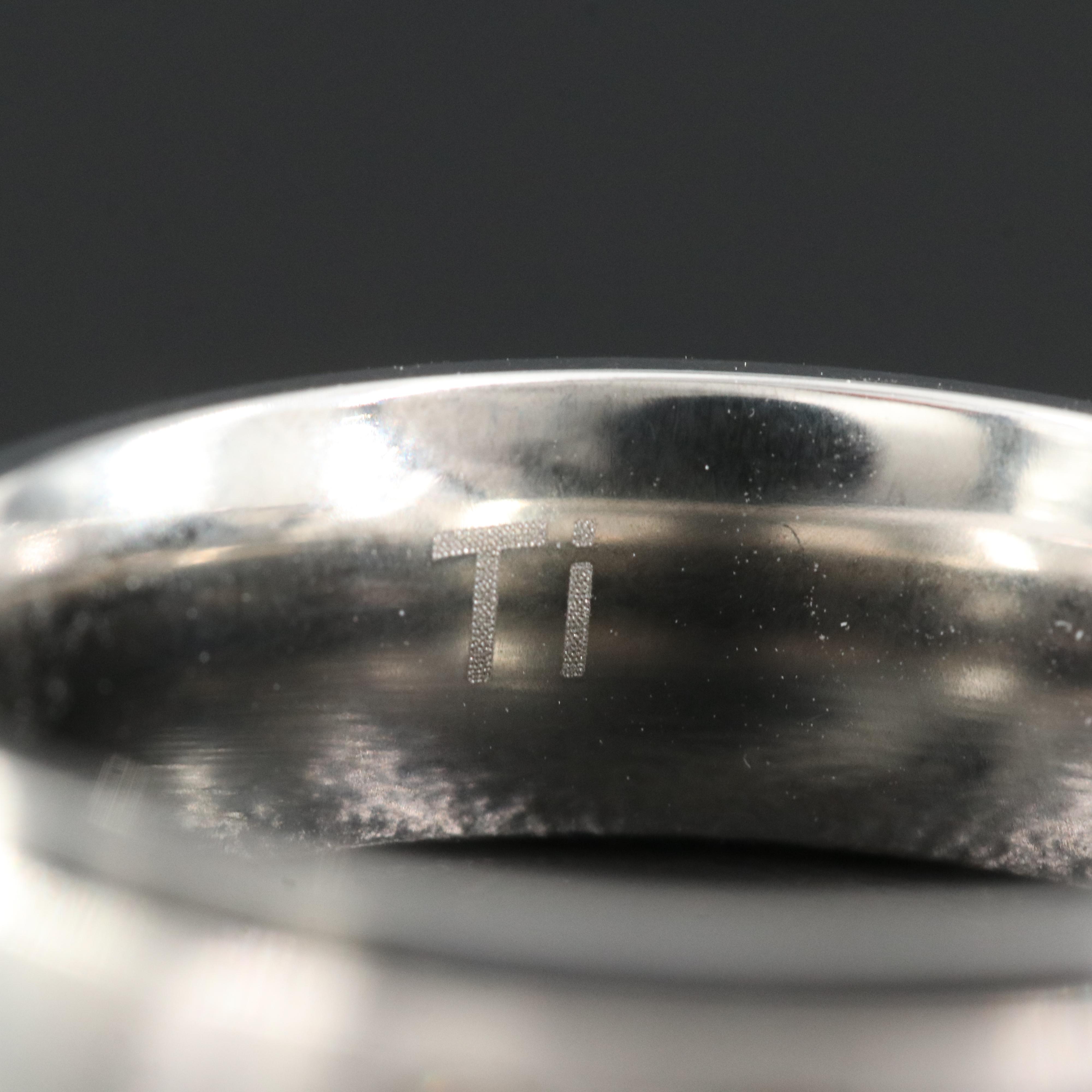 Titanium Diamond and Garnet Band