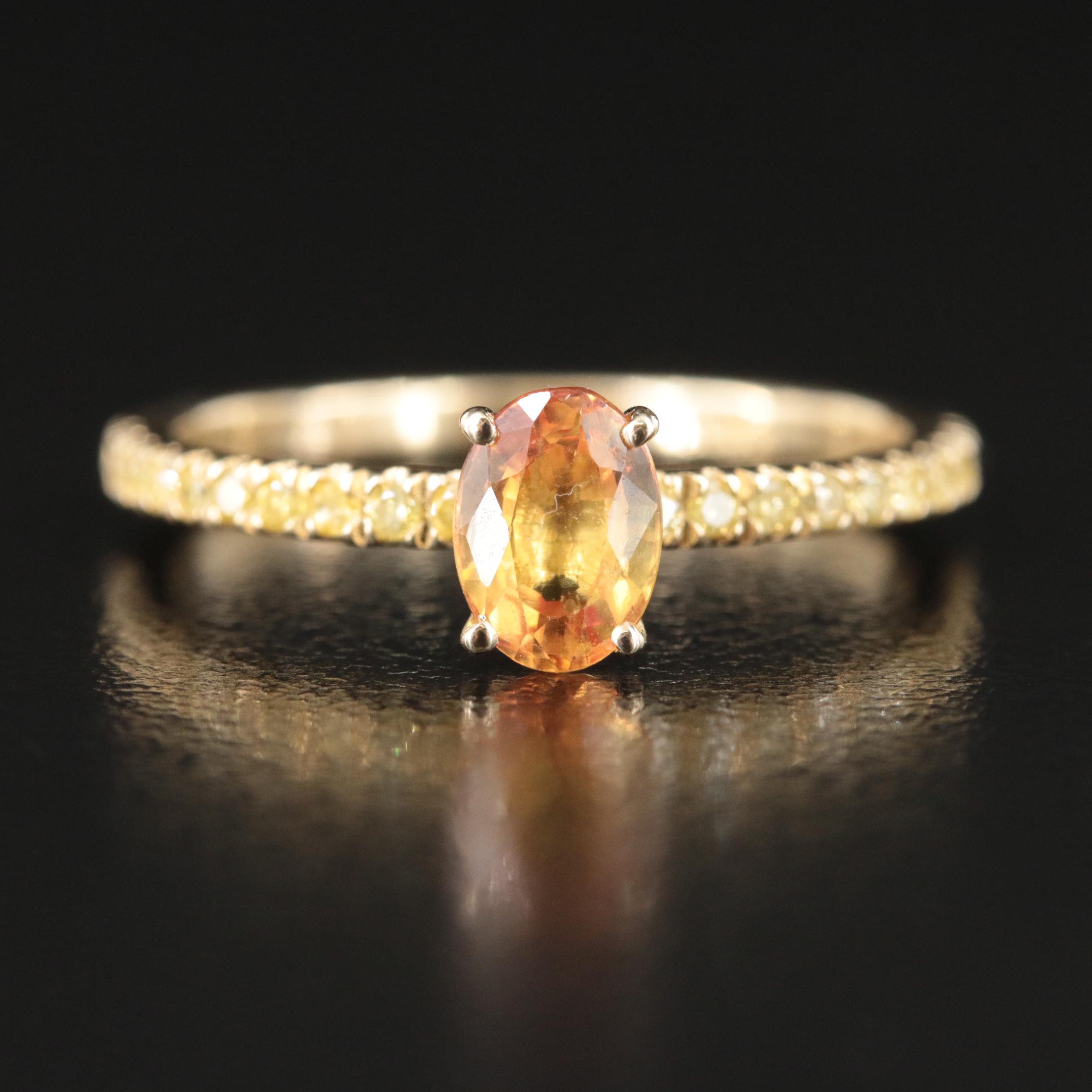 14K Sapphire and Diamond Ring