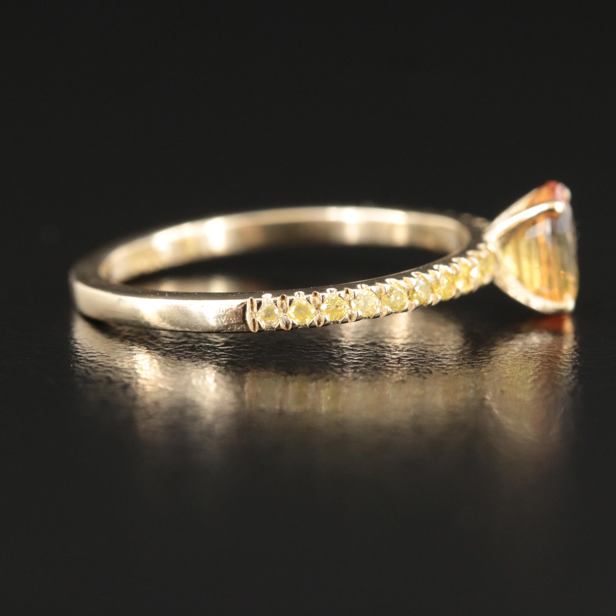 14K Sapphire and Diamond Ring