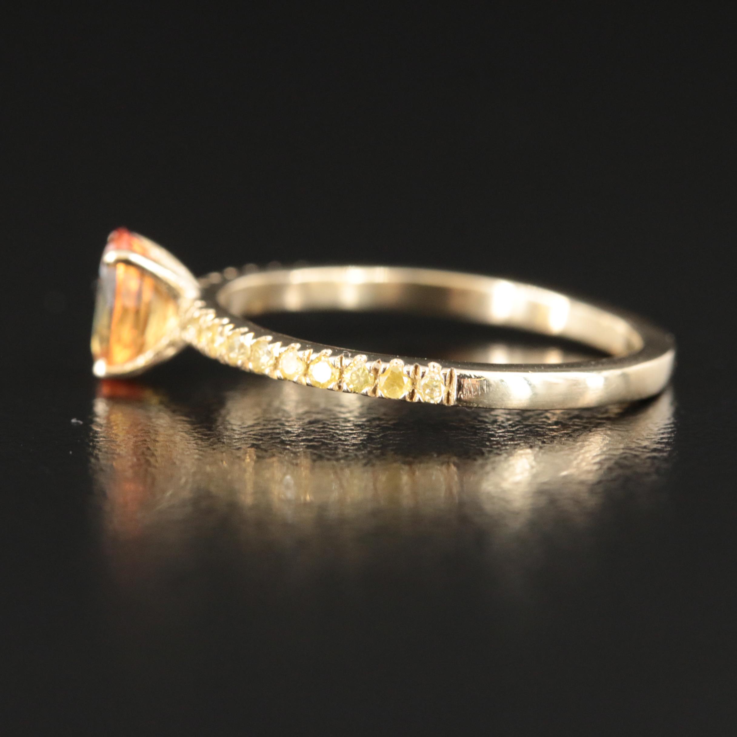 14K Sapphire and Diamond Ring