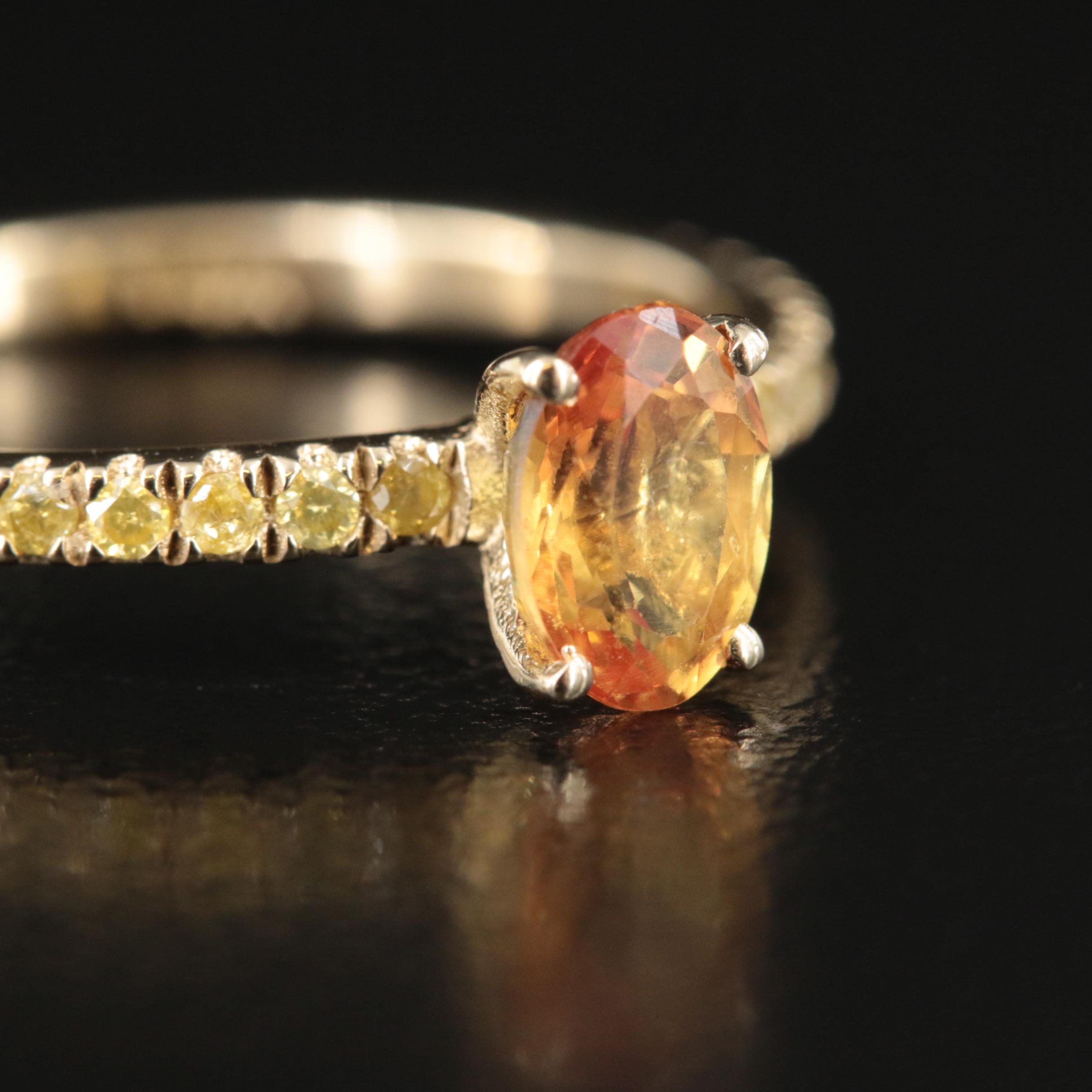 14K Sapphire and Diamond Ring