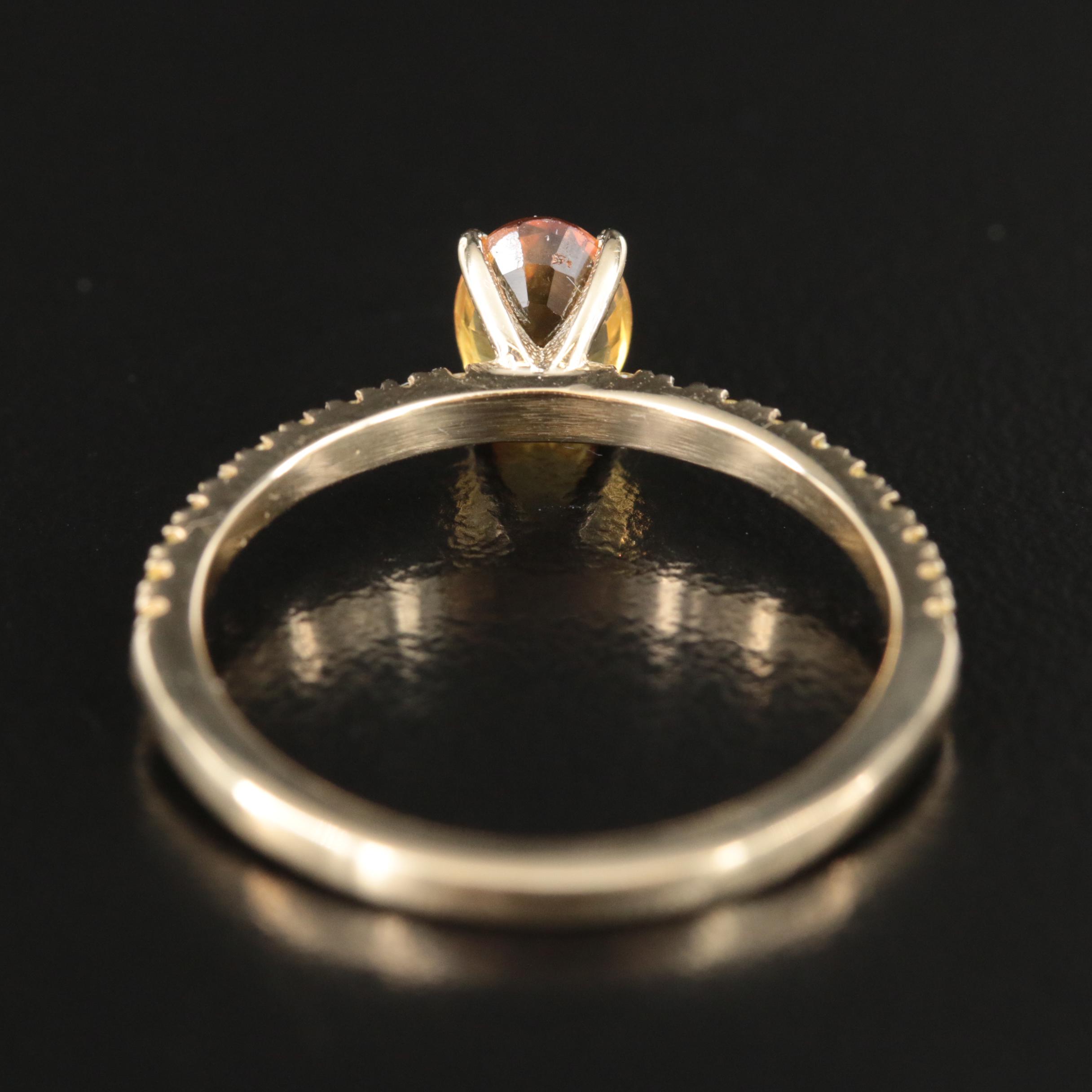 14K Sapphire and Diamond Ring