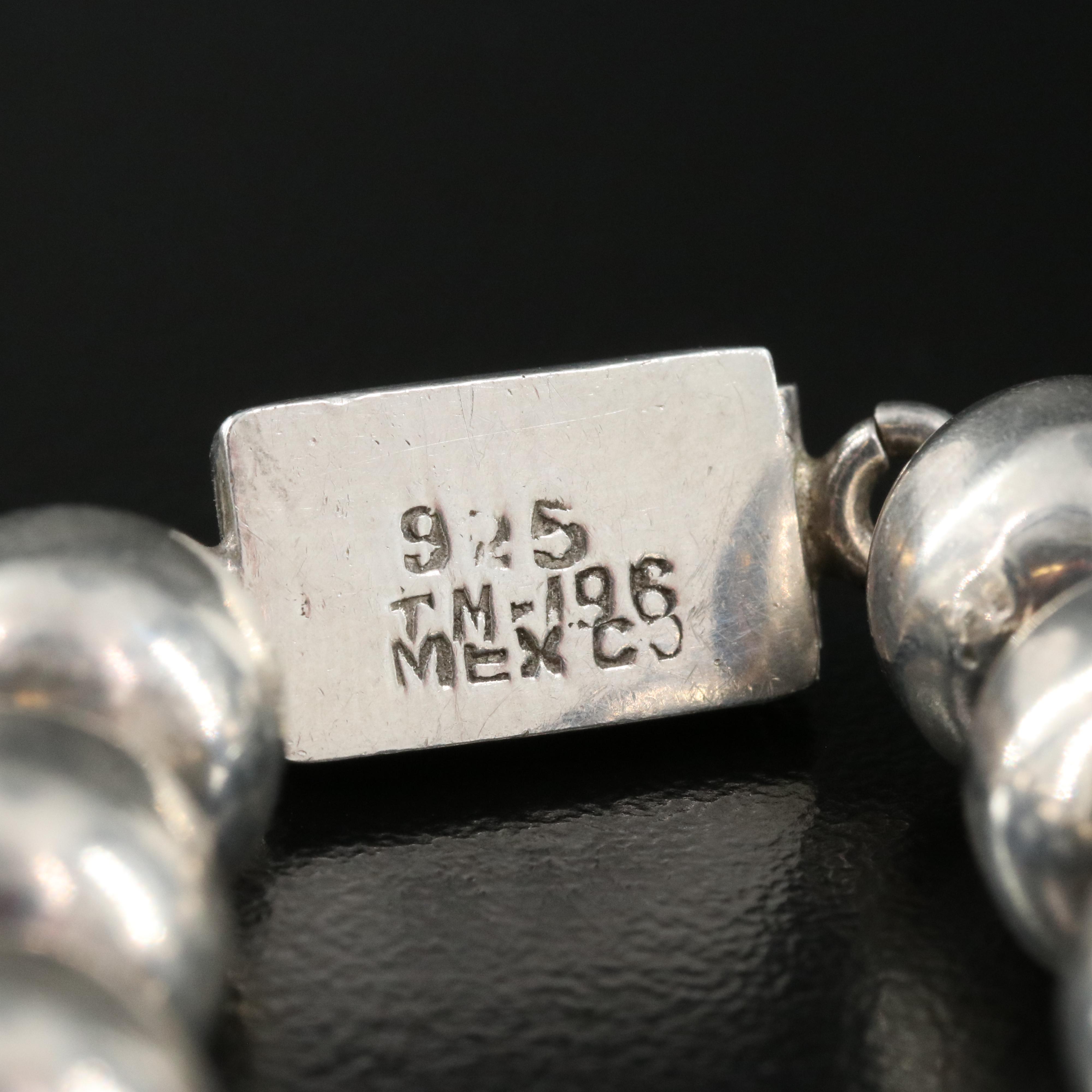 Mexican Sterling Bead Bracelet