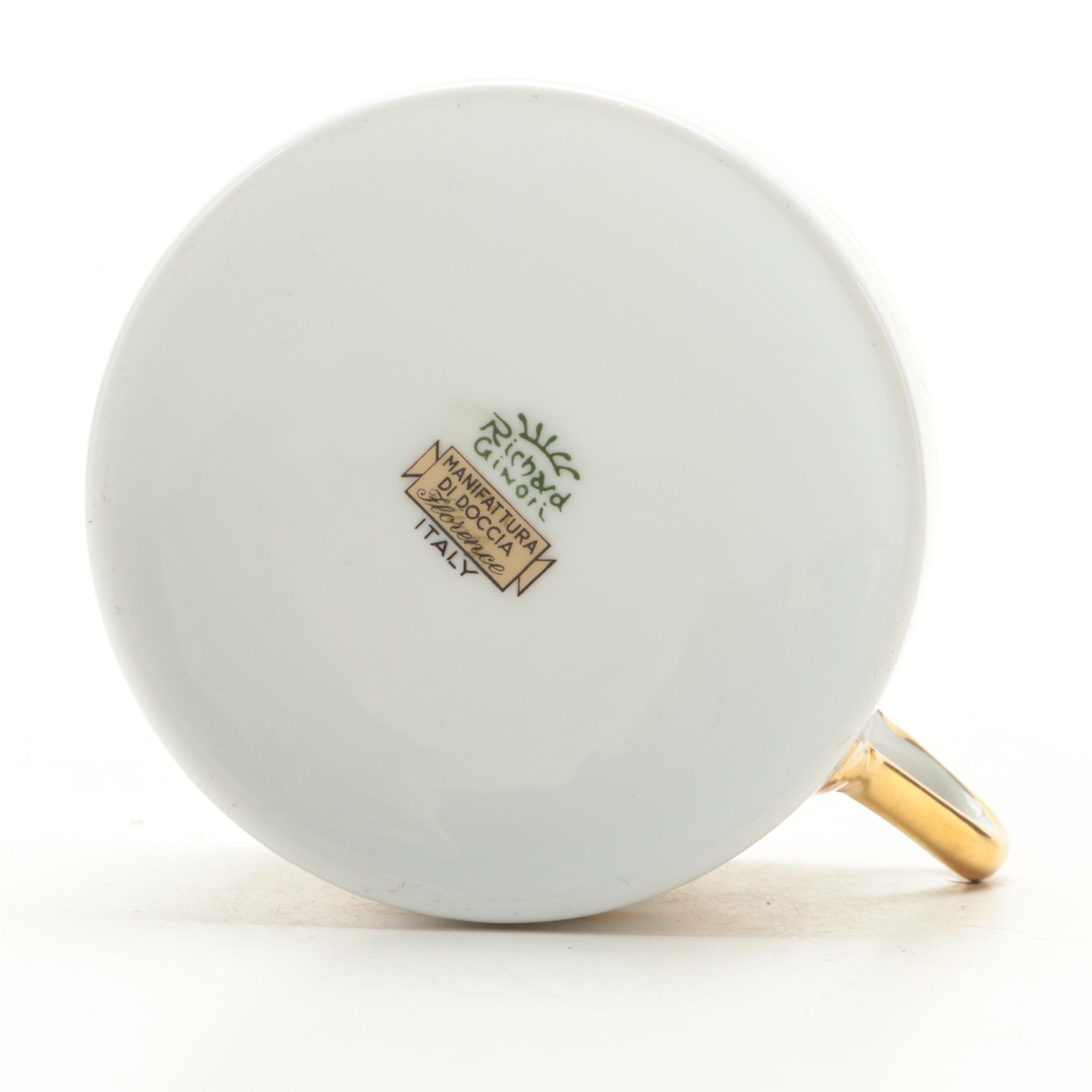 Richard Ginori "La Scala" Porcelain Dinnerware, Late 20th Century