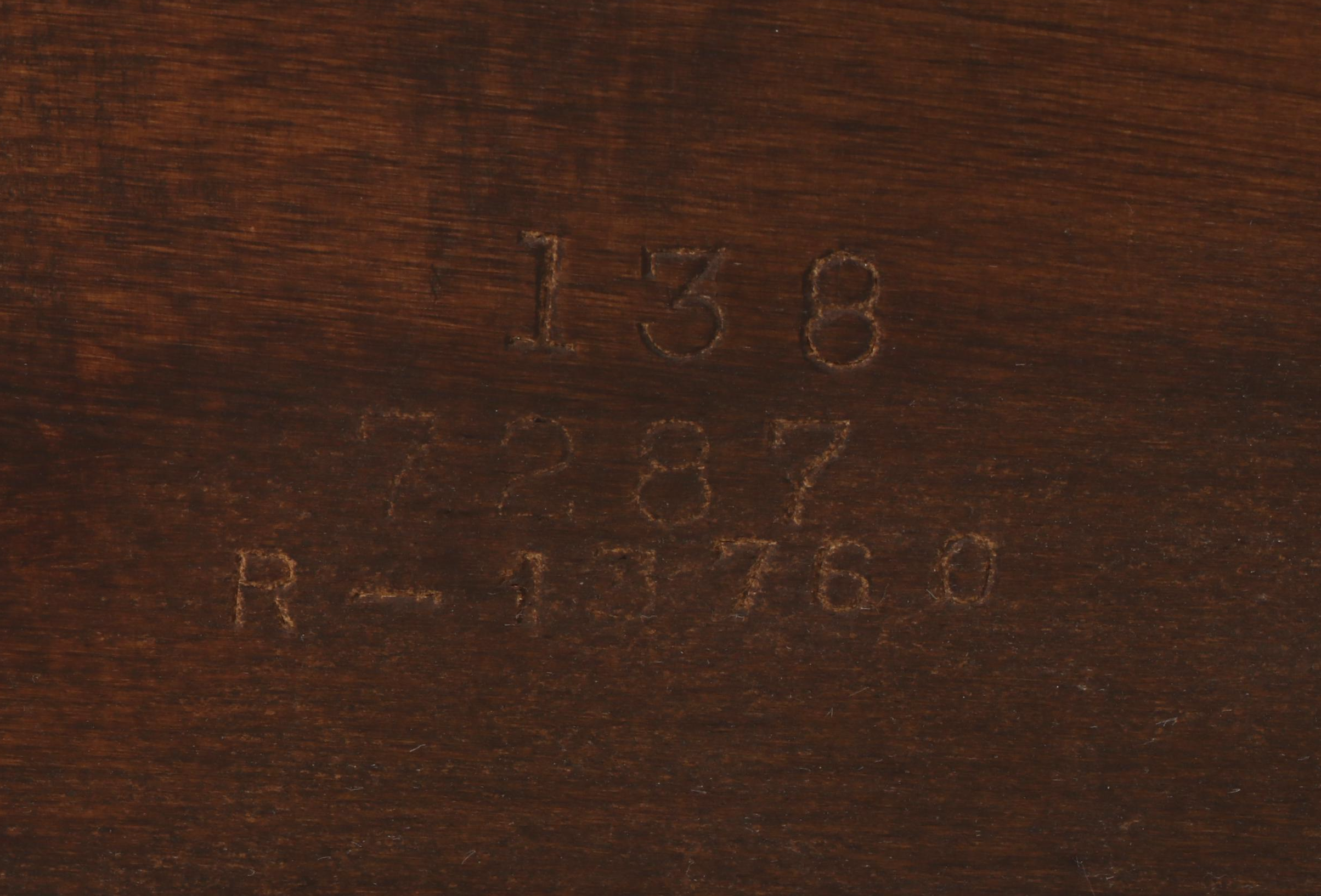 Romweber Carved Oak Two-Tier Side Table, 20th Century