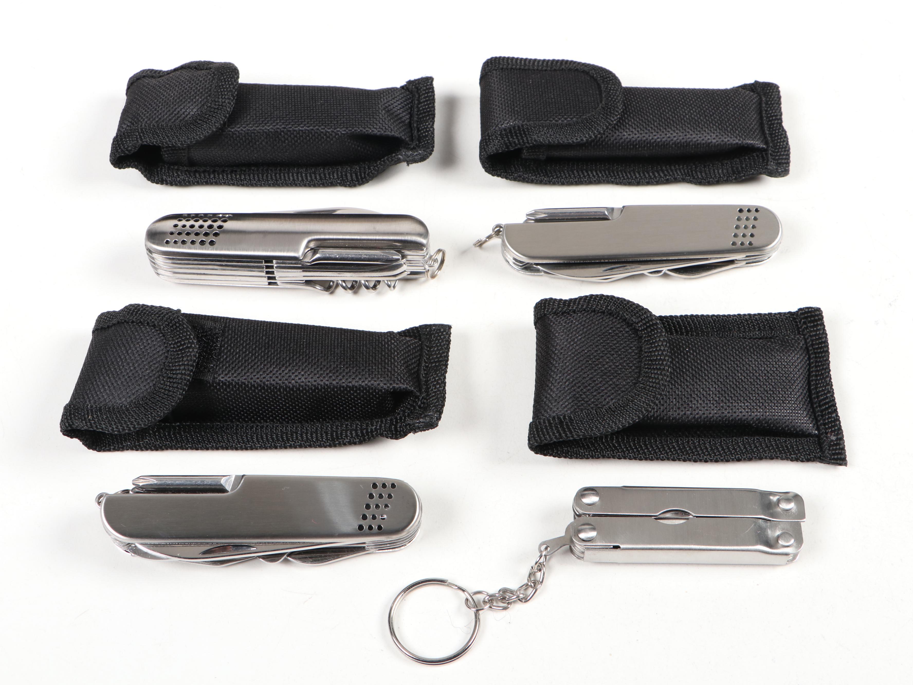 Brushed Stainless Steel Hip Flask Set with Cufflinks, Cigar Boxes, and More