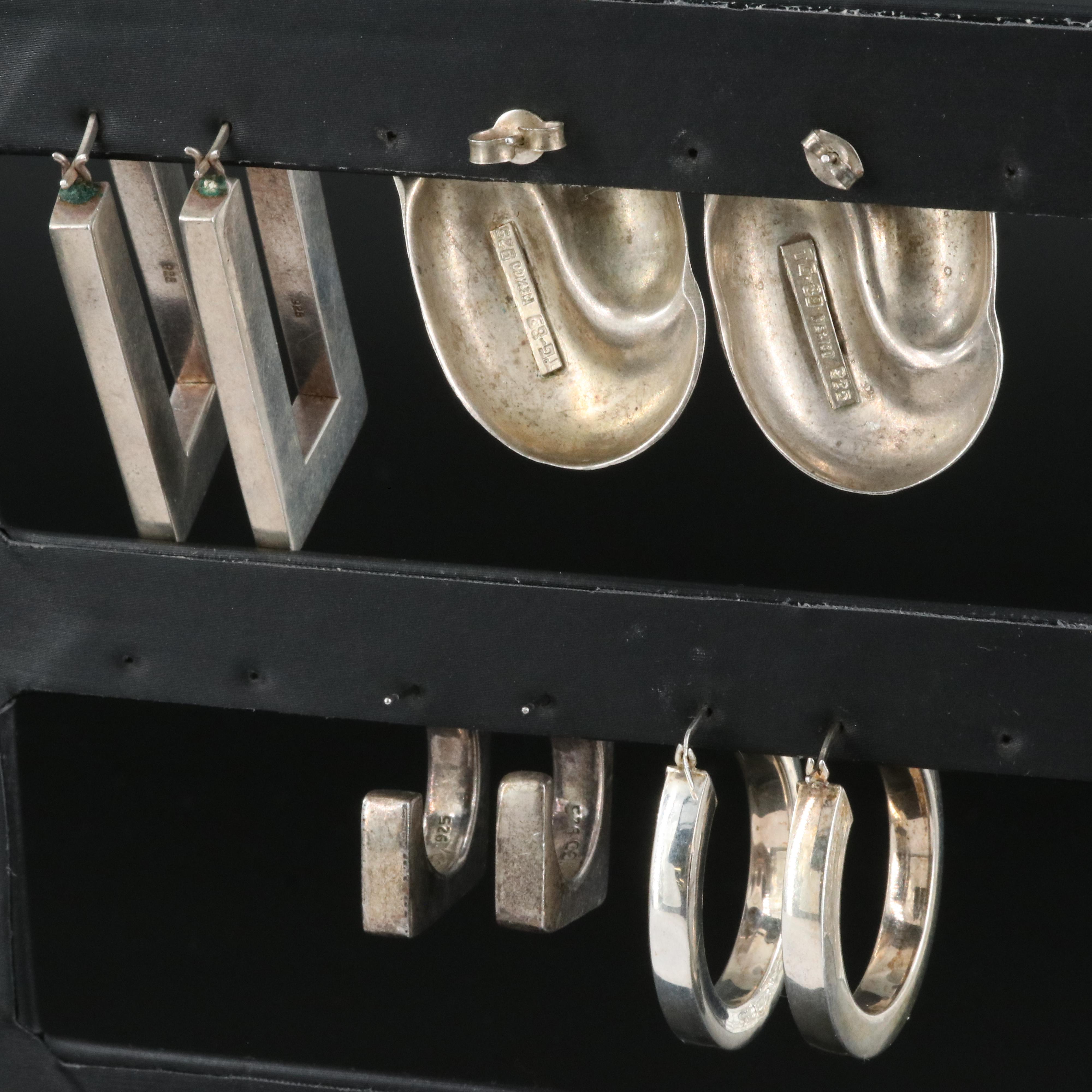 Sterling Earrings Including Mexican