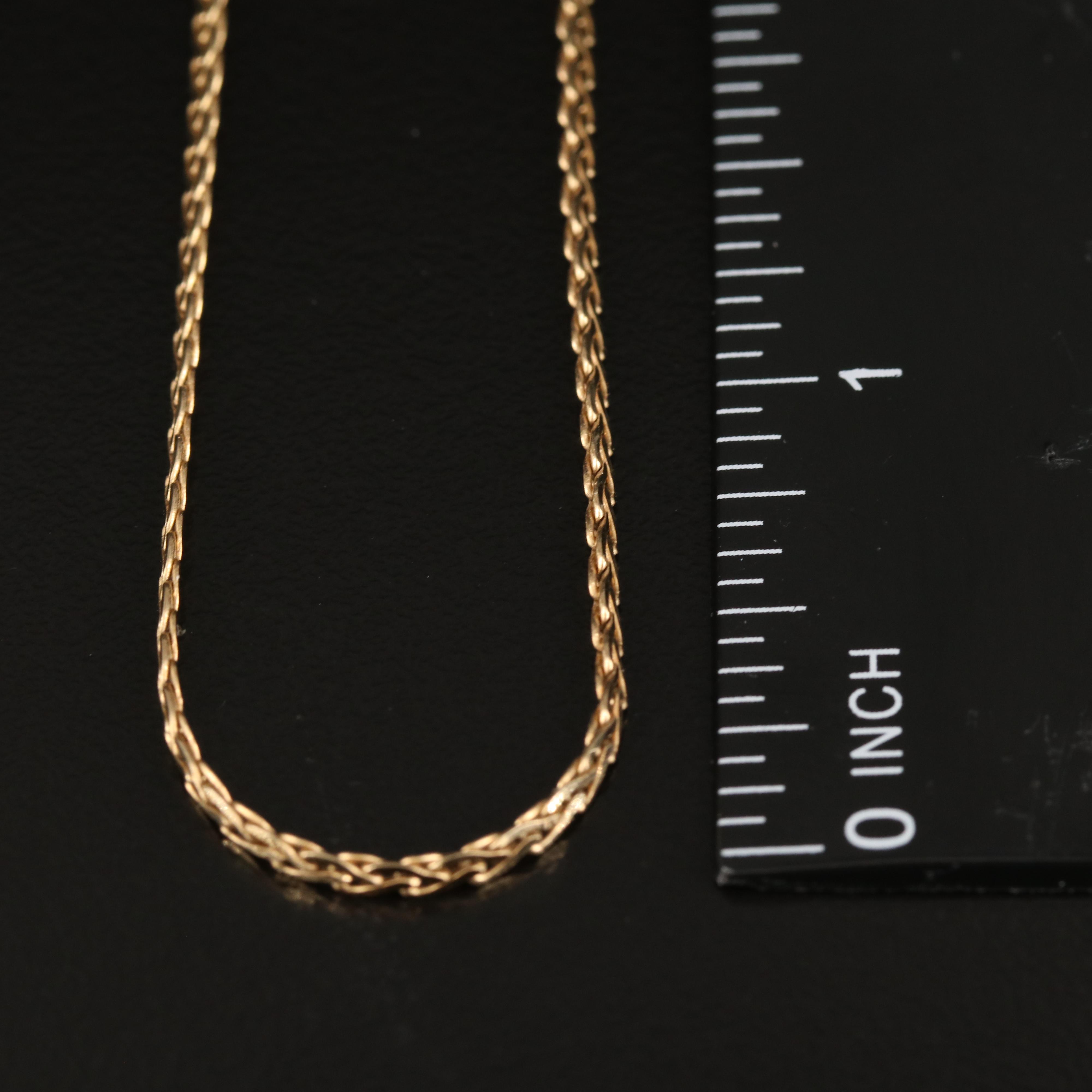 Italian 14K Wheat Chain Necklace