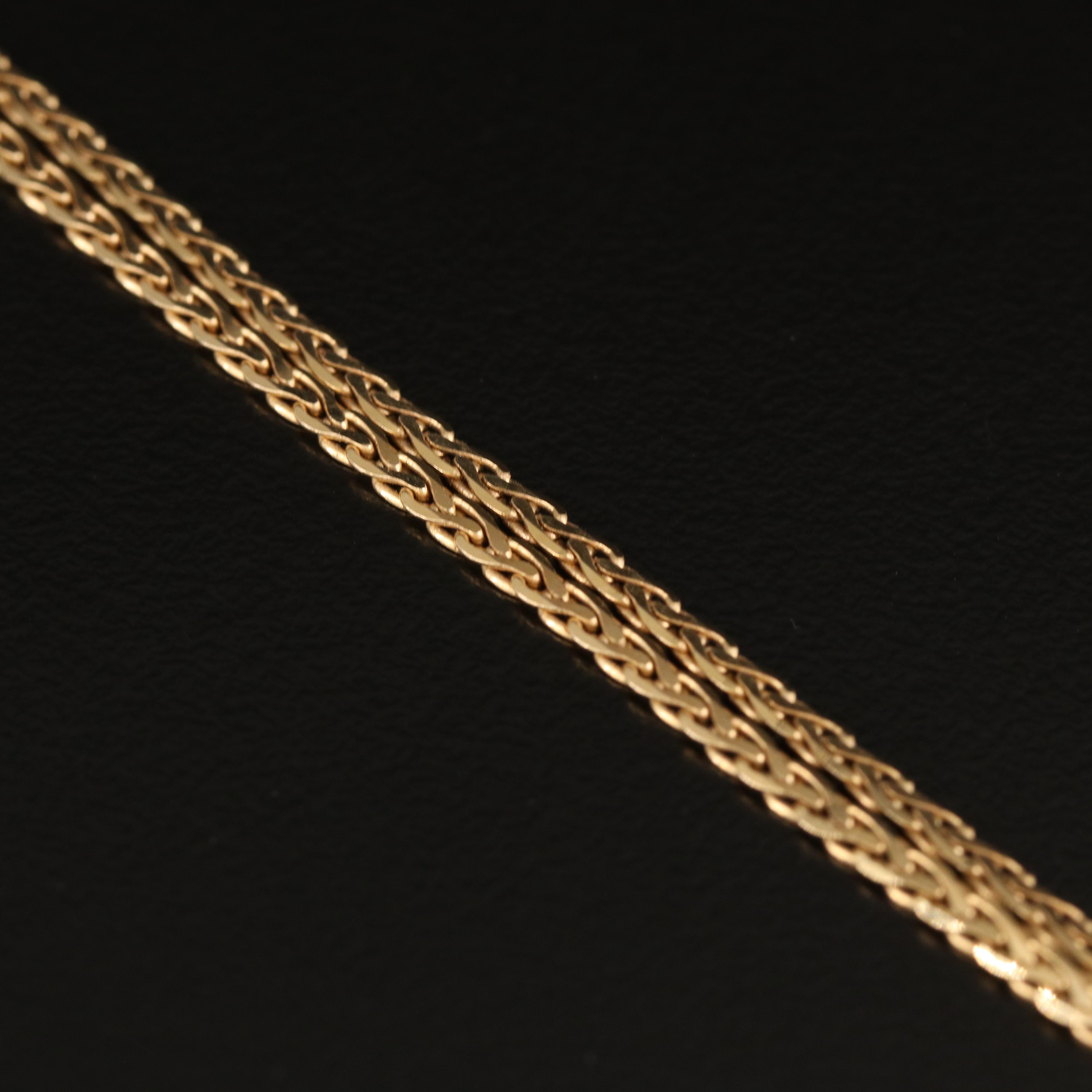 Italian 14K Wheat Chain Necklace