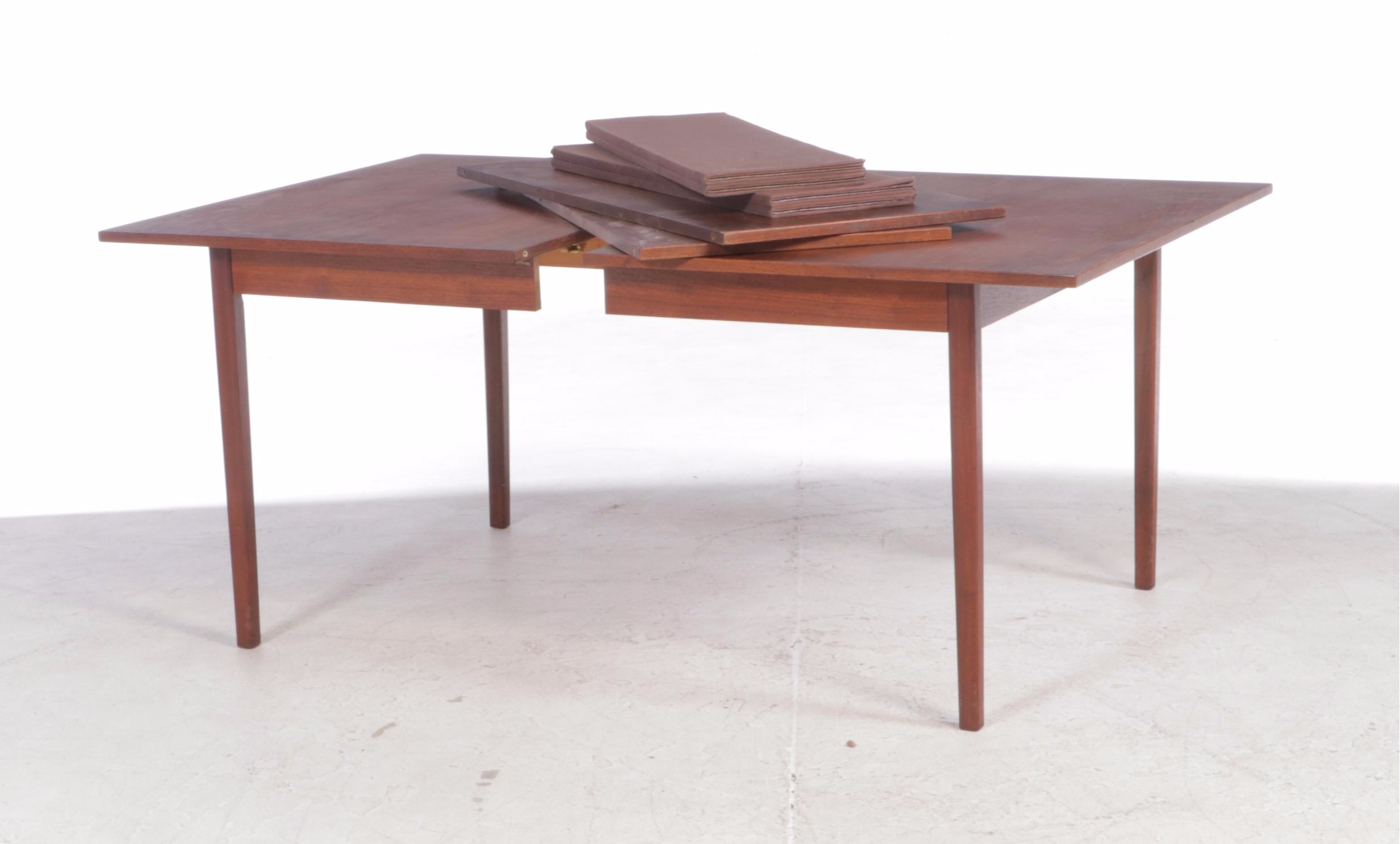 Nine-Piece Mid Century Modern Walnut Dining Set