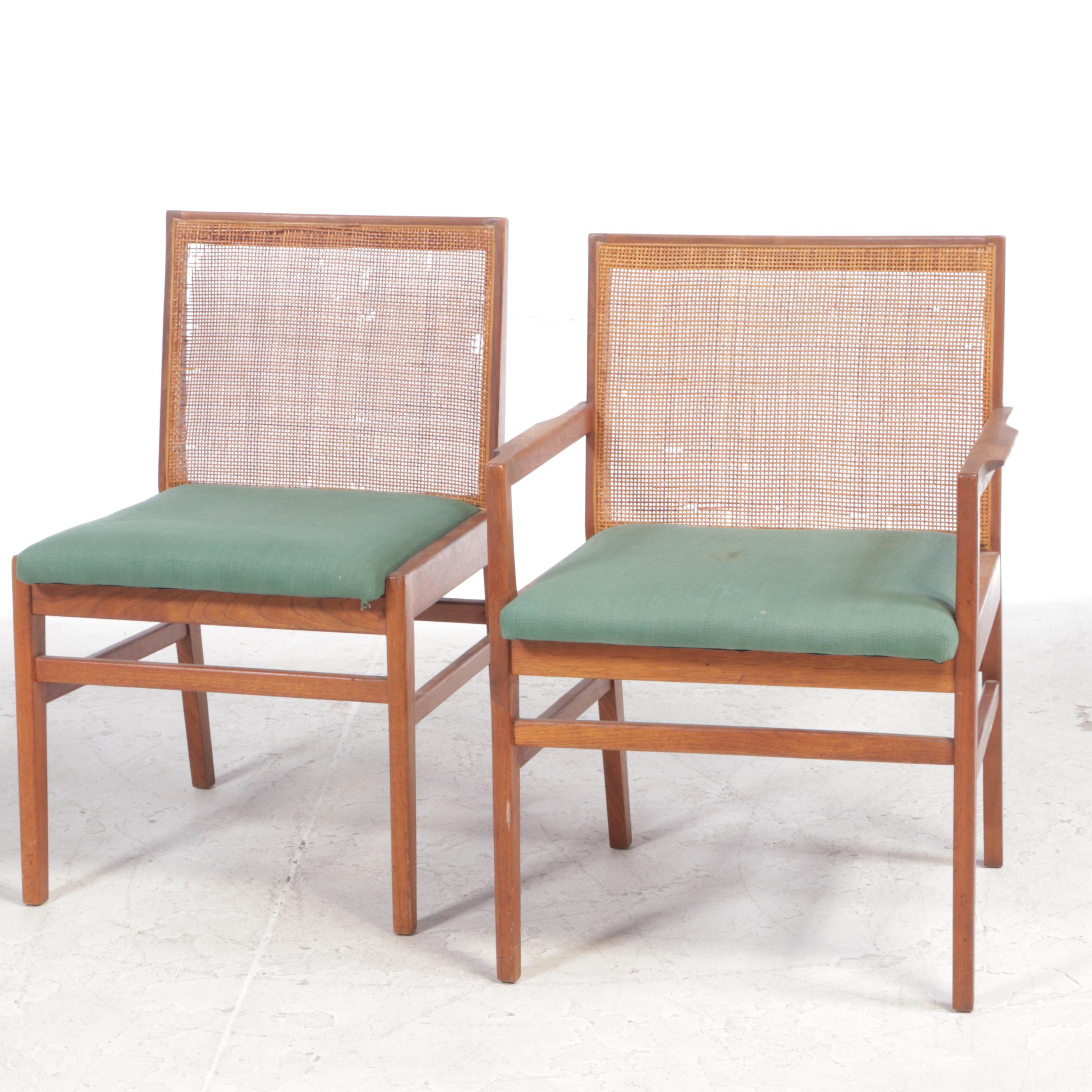 Nine-Piece Mid Century Modern Walnut Dining Set