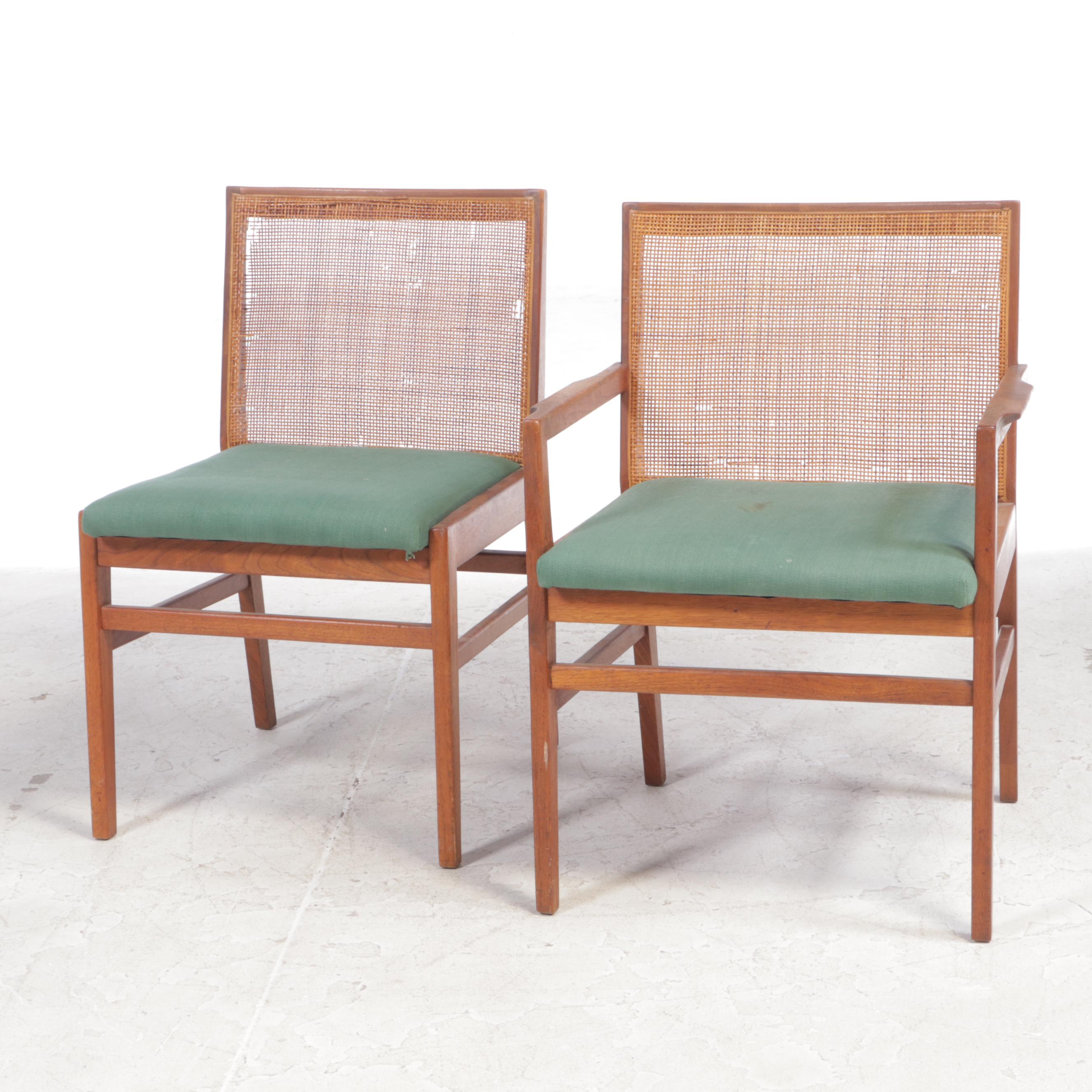 Nine-Piece Mid Century Modern Walnut Dining Set