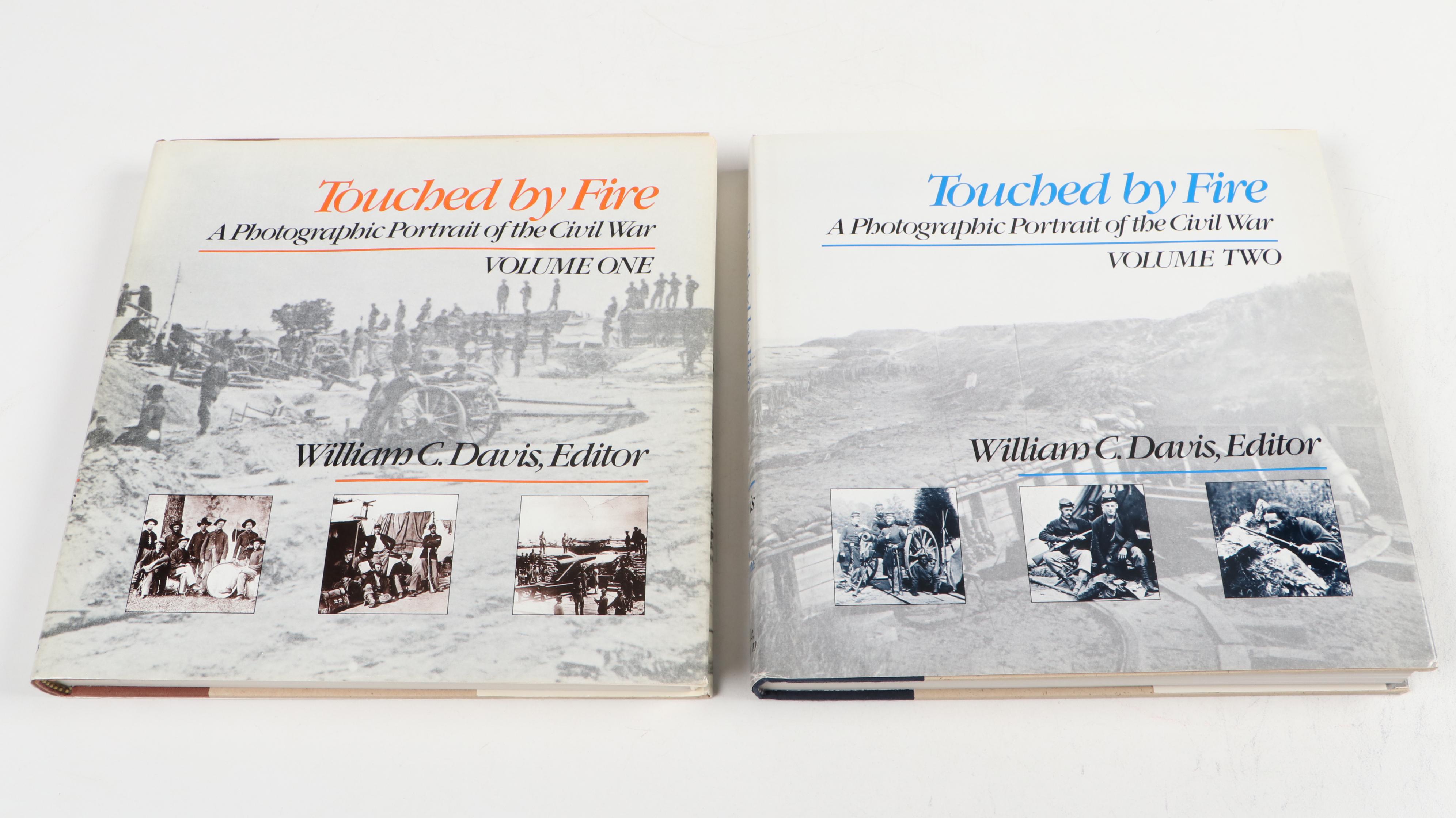 "Touched By Fire" Volumes 1 and 2 by William C. Davis and Other Civil War Books