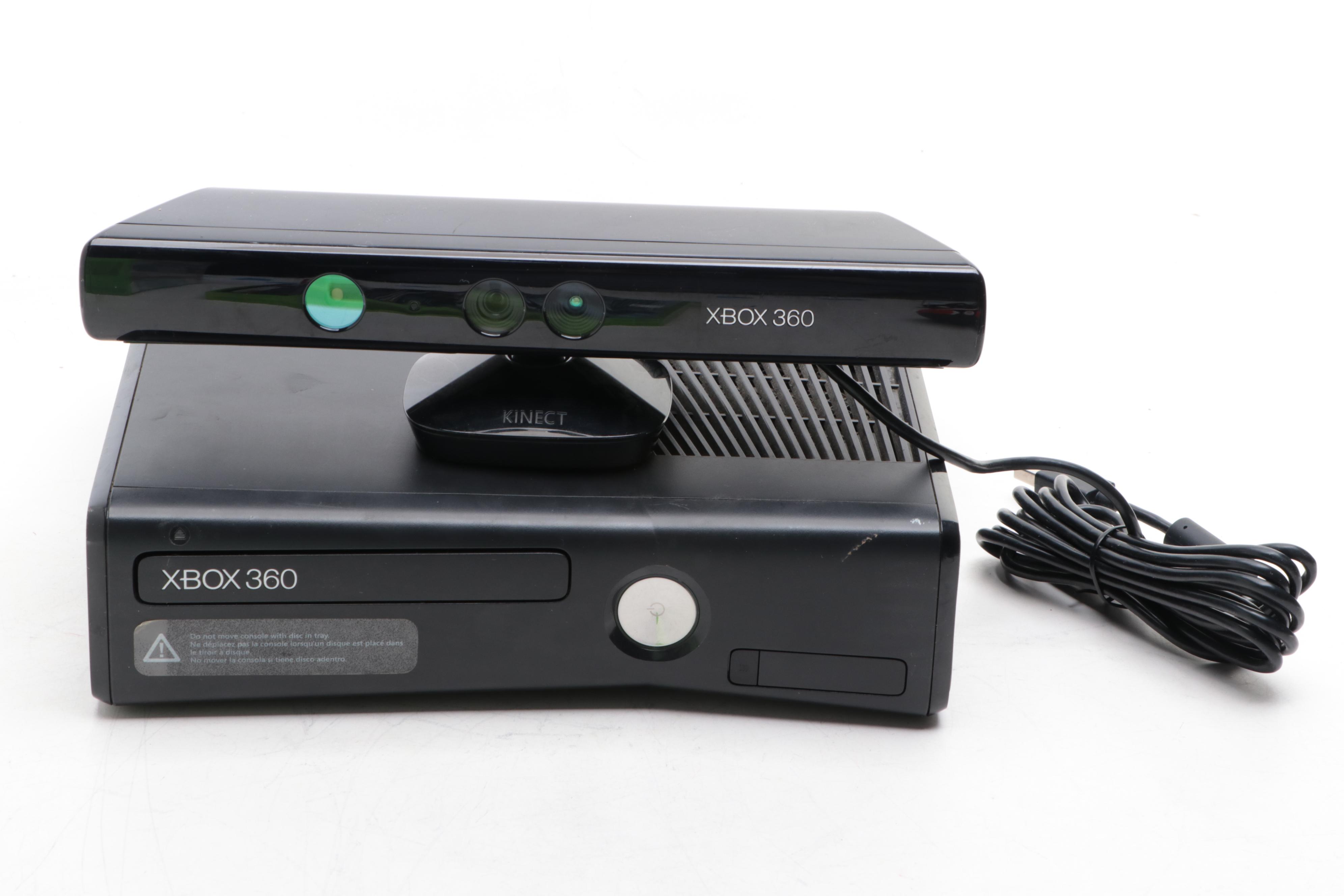 Microsoft XBOX 360 Video Game Console with Red Camo Controller and Kinect