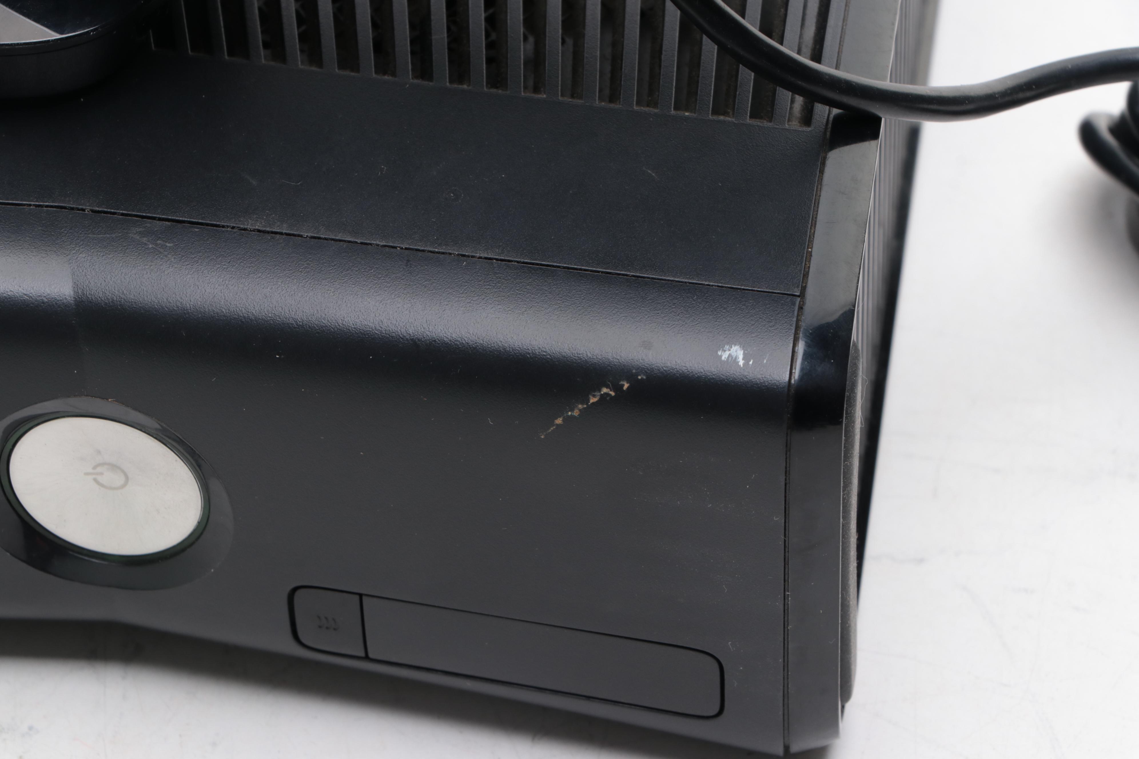 Microsoft XBOX 360 Video Game Console with Red Camo Controller and Kinect