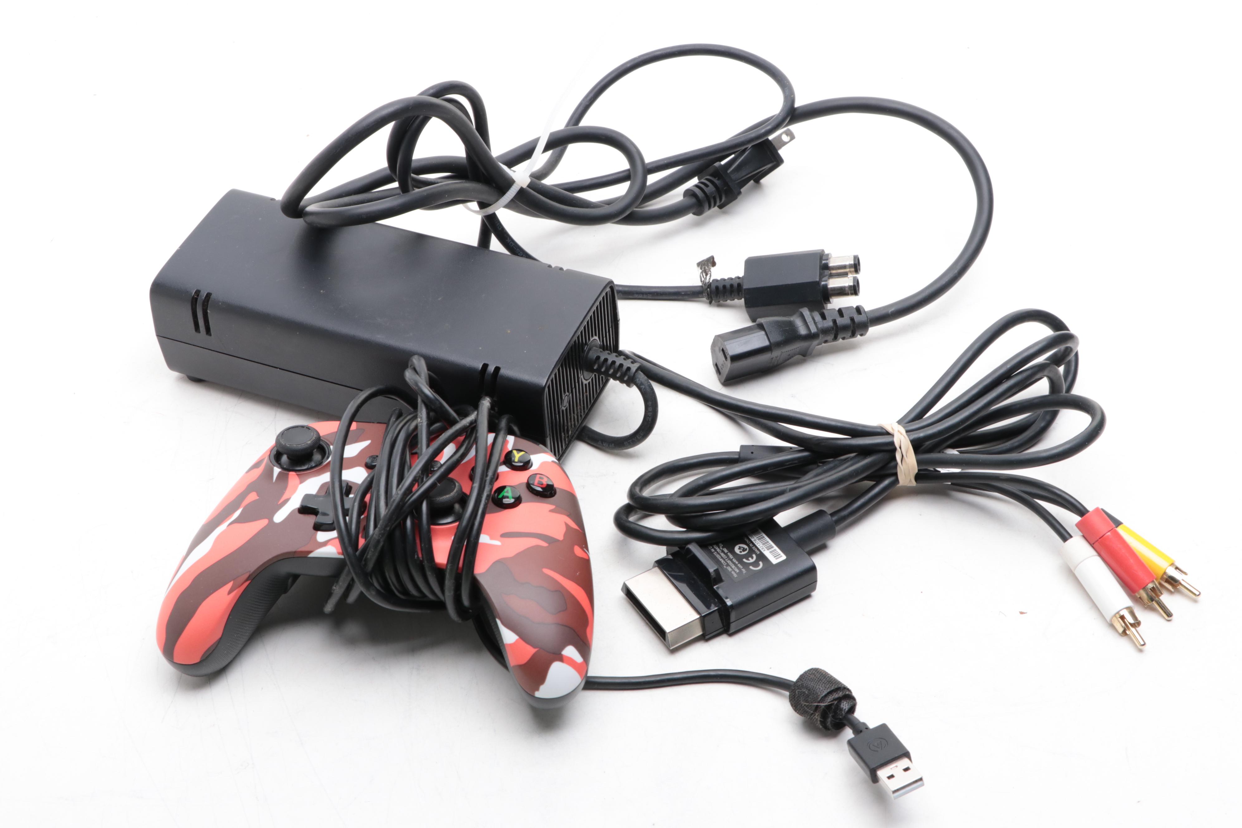Microsoft XBOX 360 Video Game Console with Red Camo Controller and Kinect