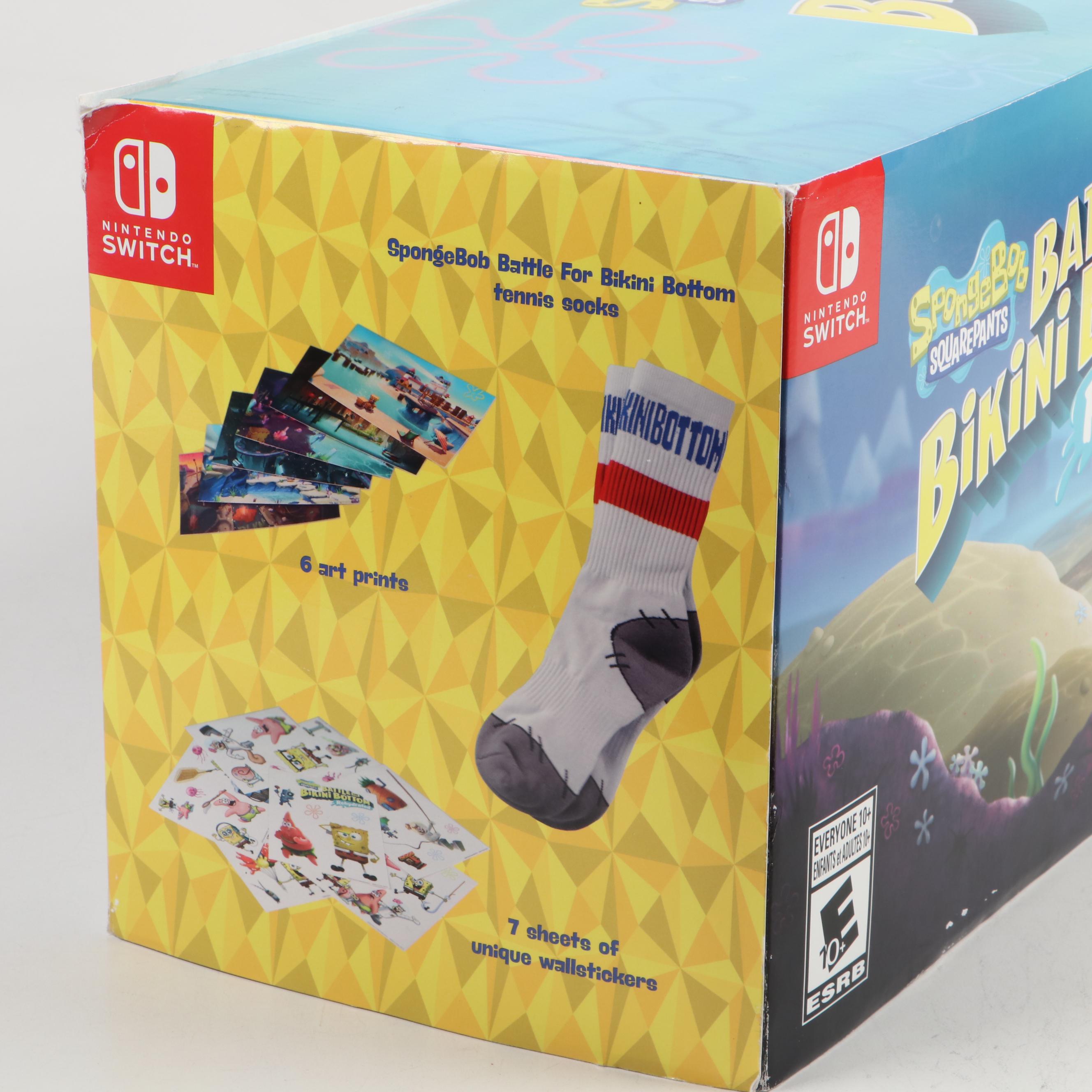 Nintendo Switch Game Consile with SpongeBob SquarePants F. U. N. Edition Set