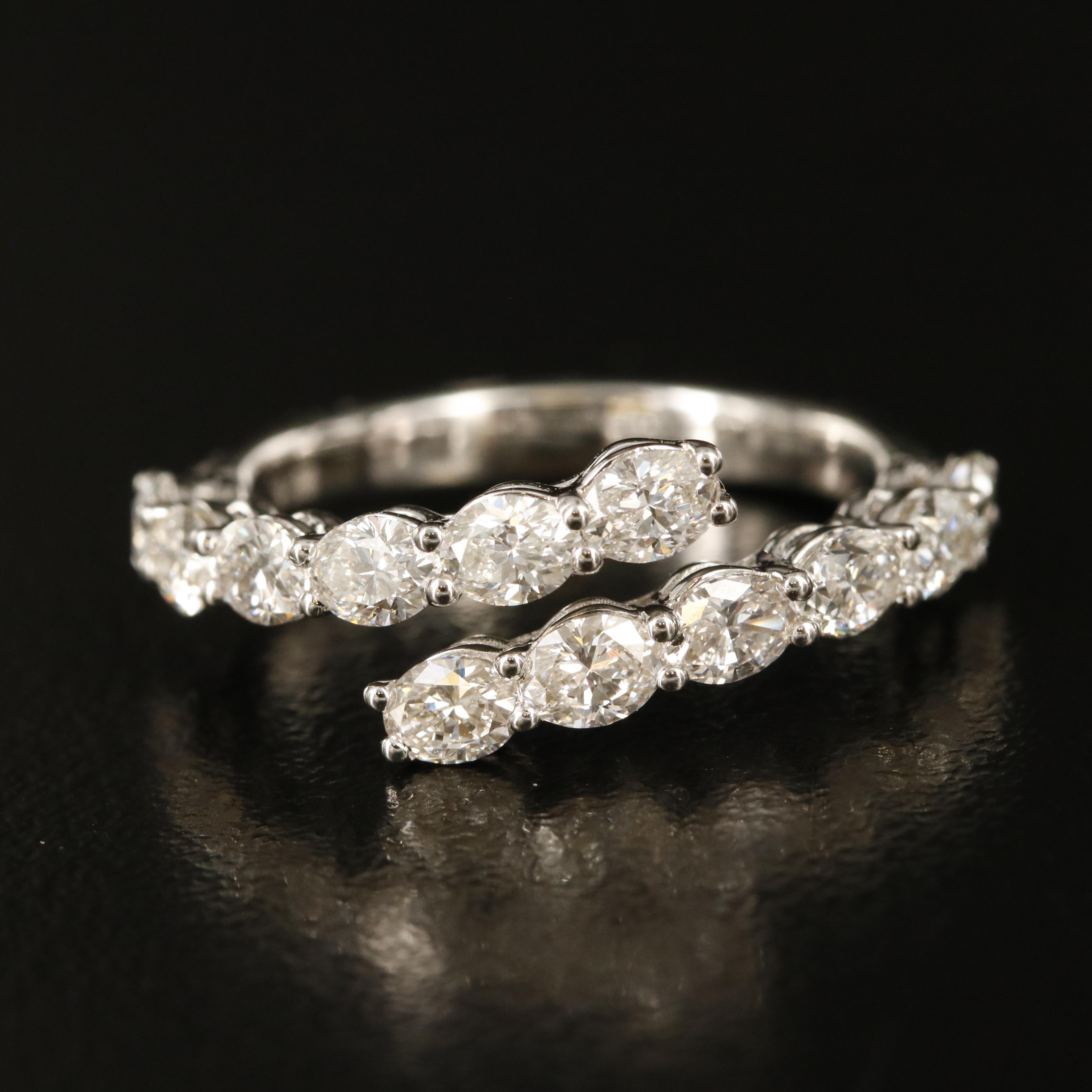 14K 1.75 CTW Diamond Bypass Ring