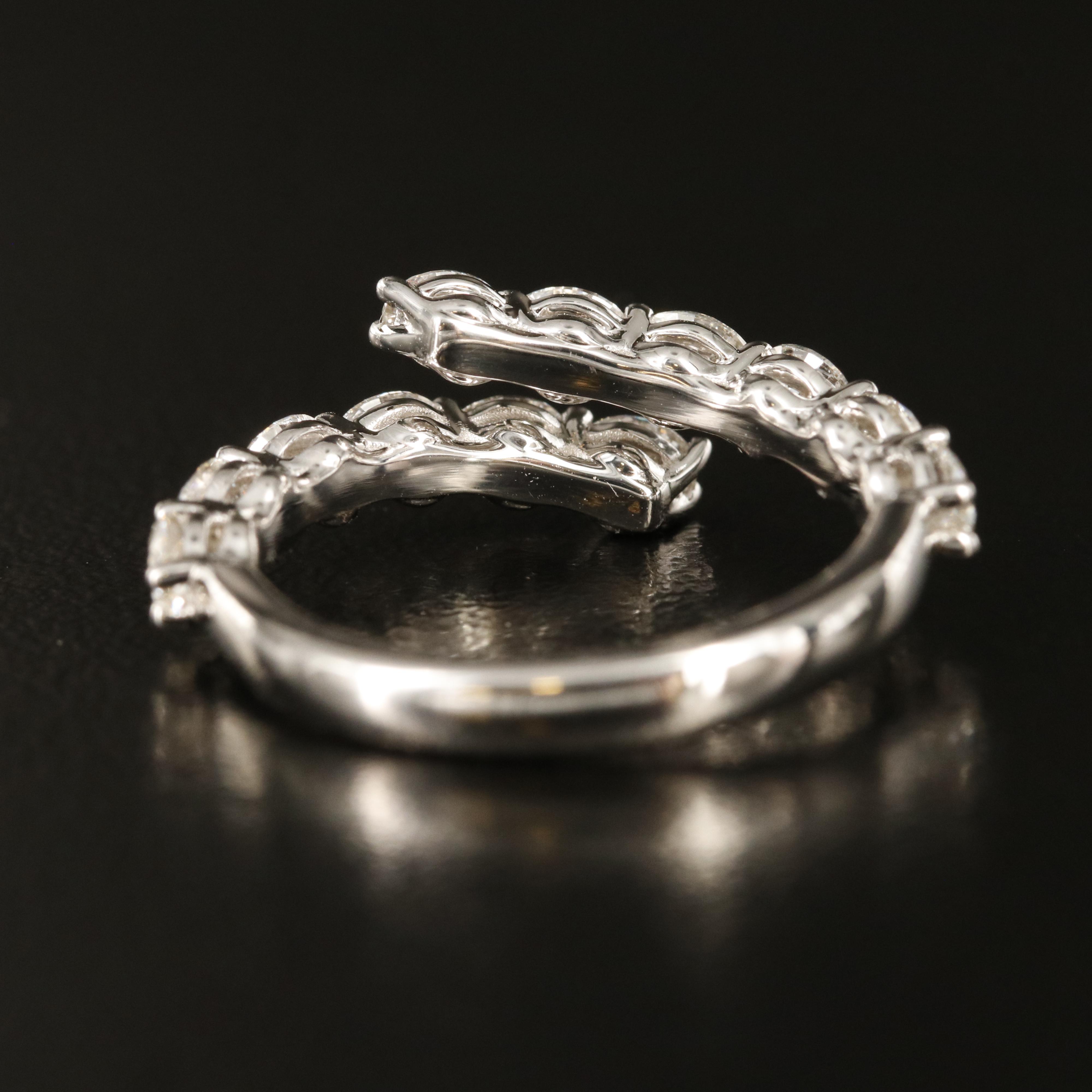 14K 1.75 CTW Diamond Bypass Ring