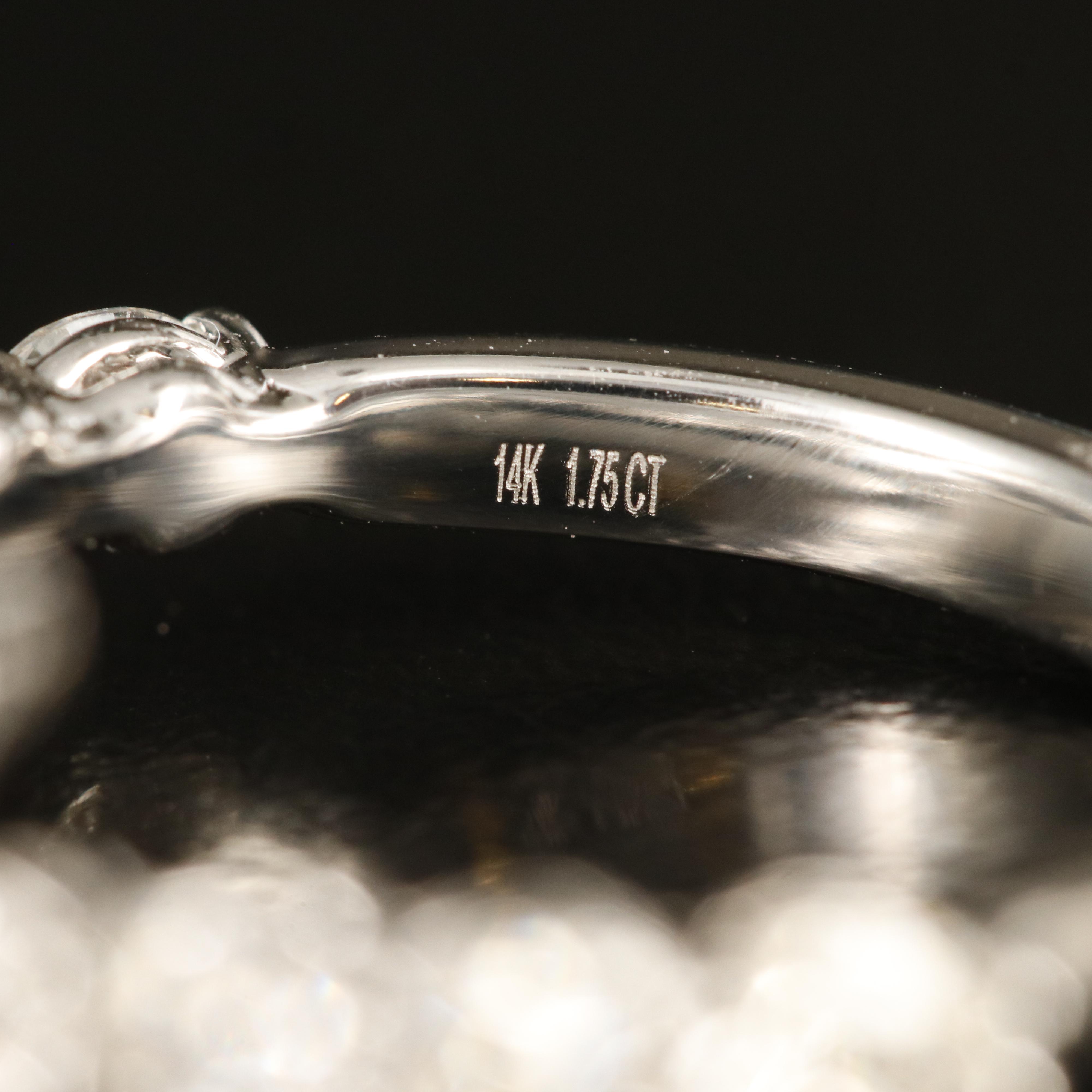 14K 1.75 CTW Diamond Bypass Ring