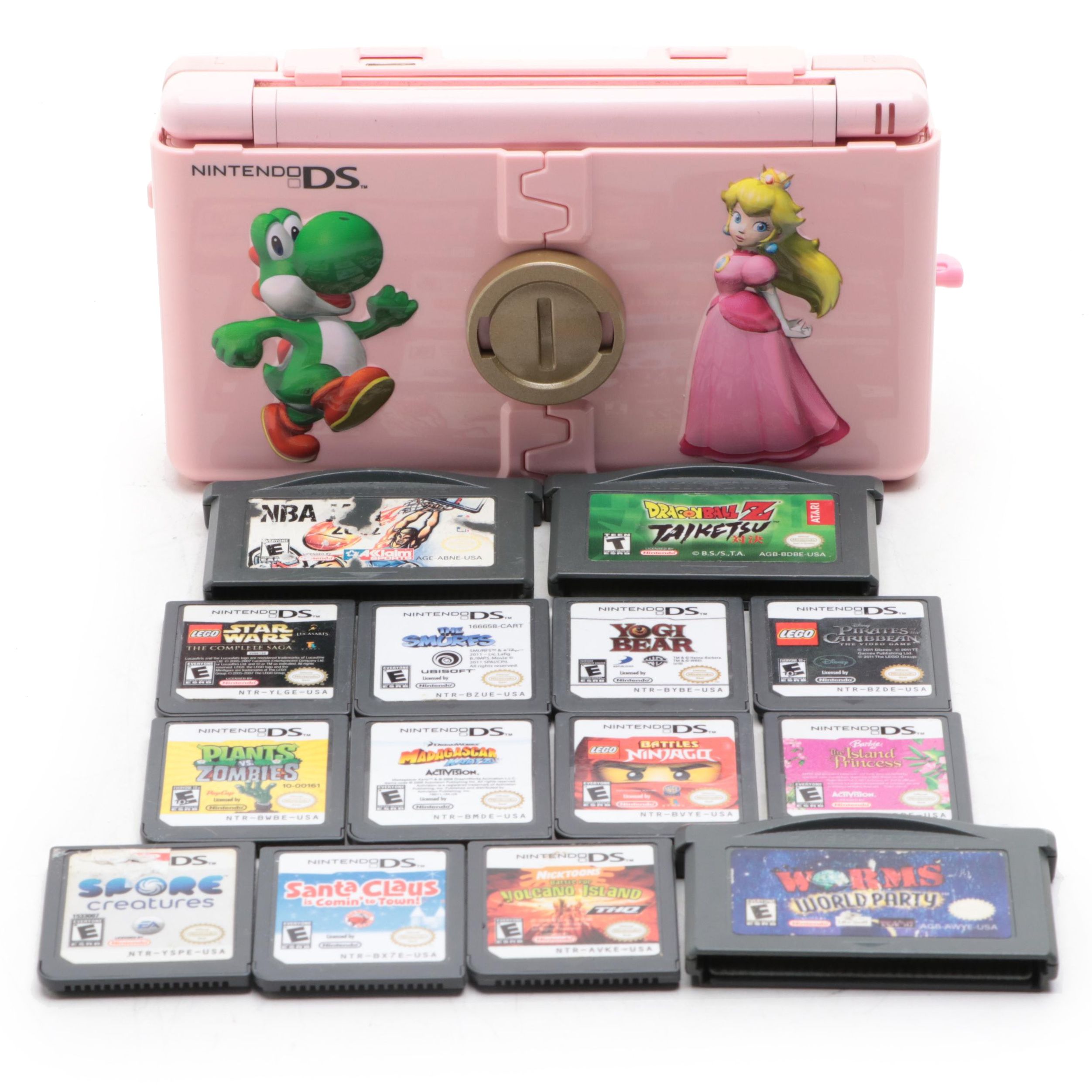 Nintendo DS Pink Console with Games Including "Spore Creatures"