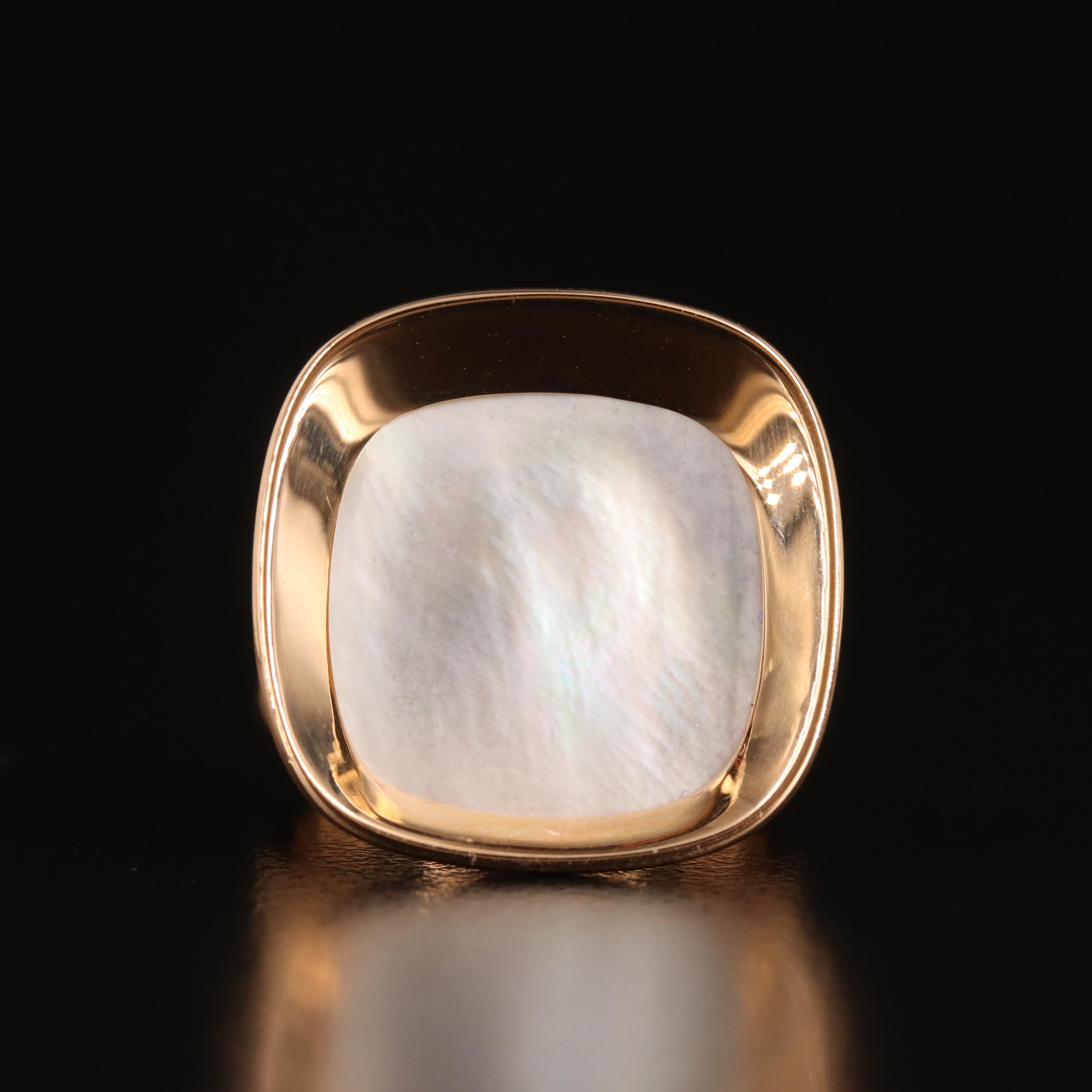 Roberto Coin "Carnaby Street" 18K Mother-of-Pearl Ring