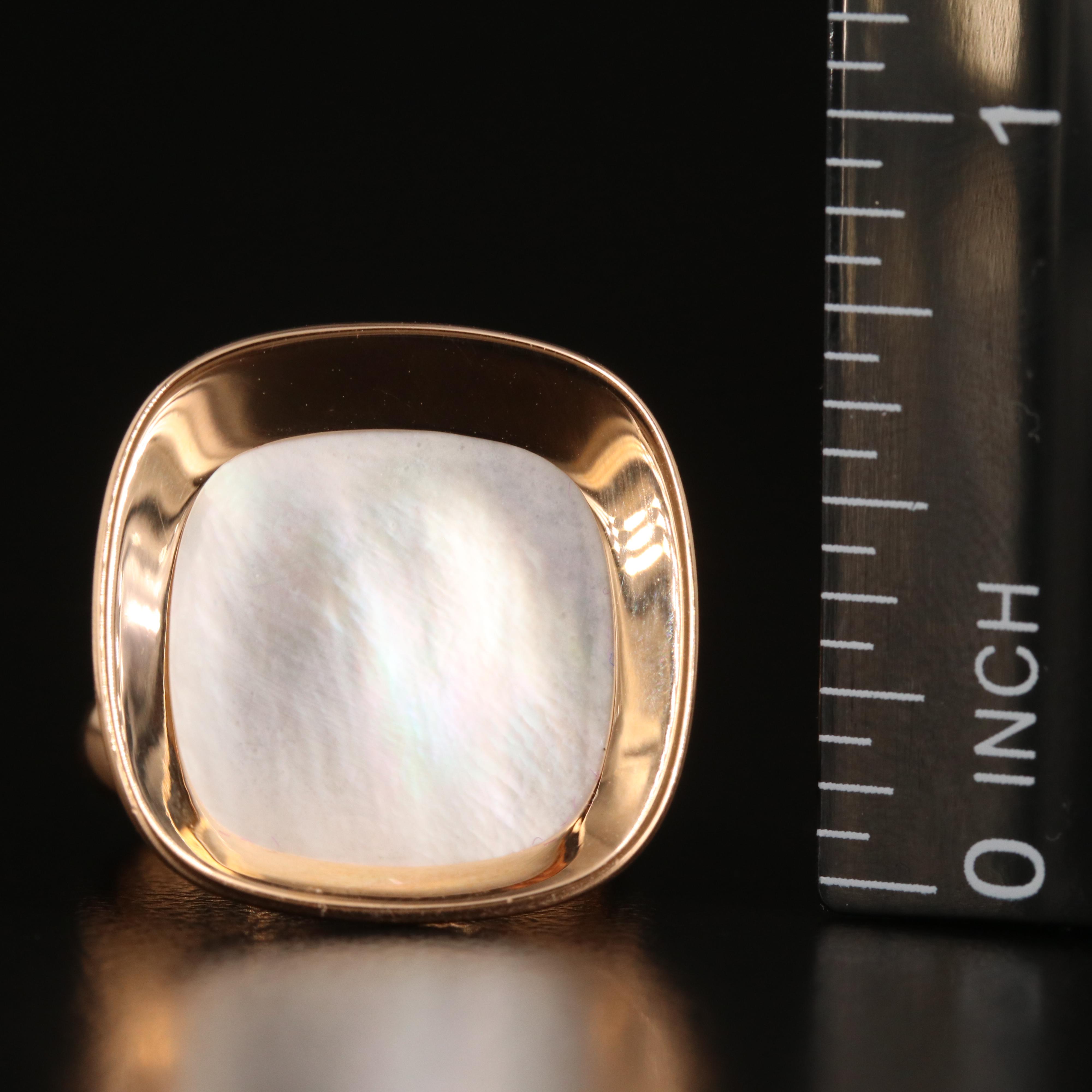 Roberto Coin "Carnaby Street" 18K Mother-of-Pearl Ring