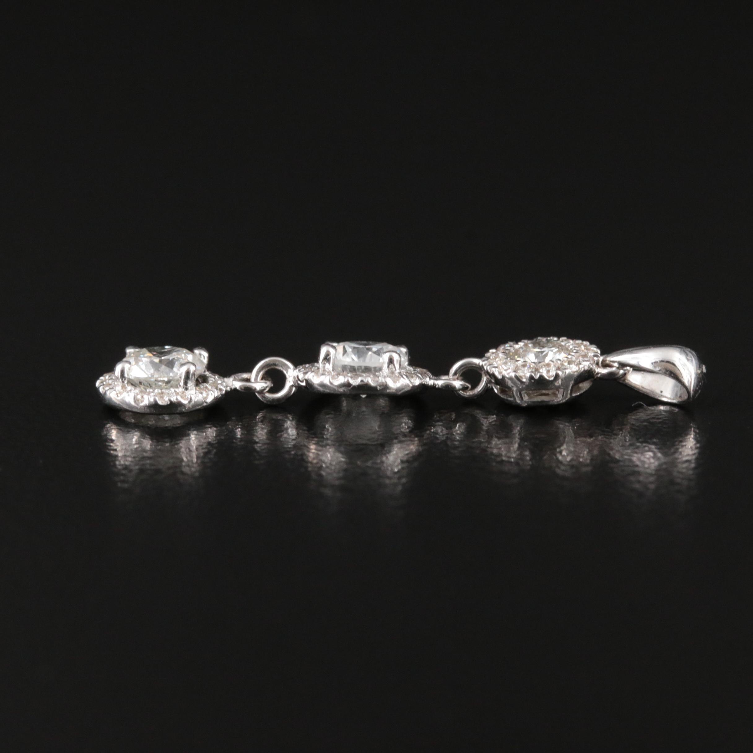 14K Diamond Drop Pendant